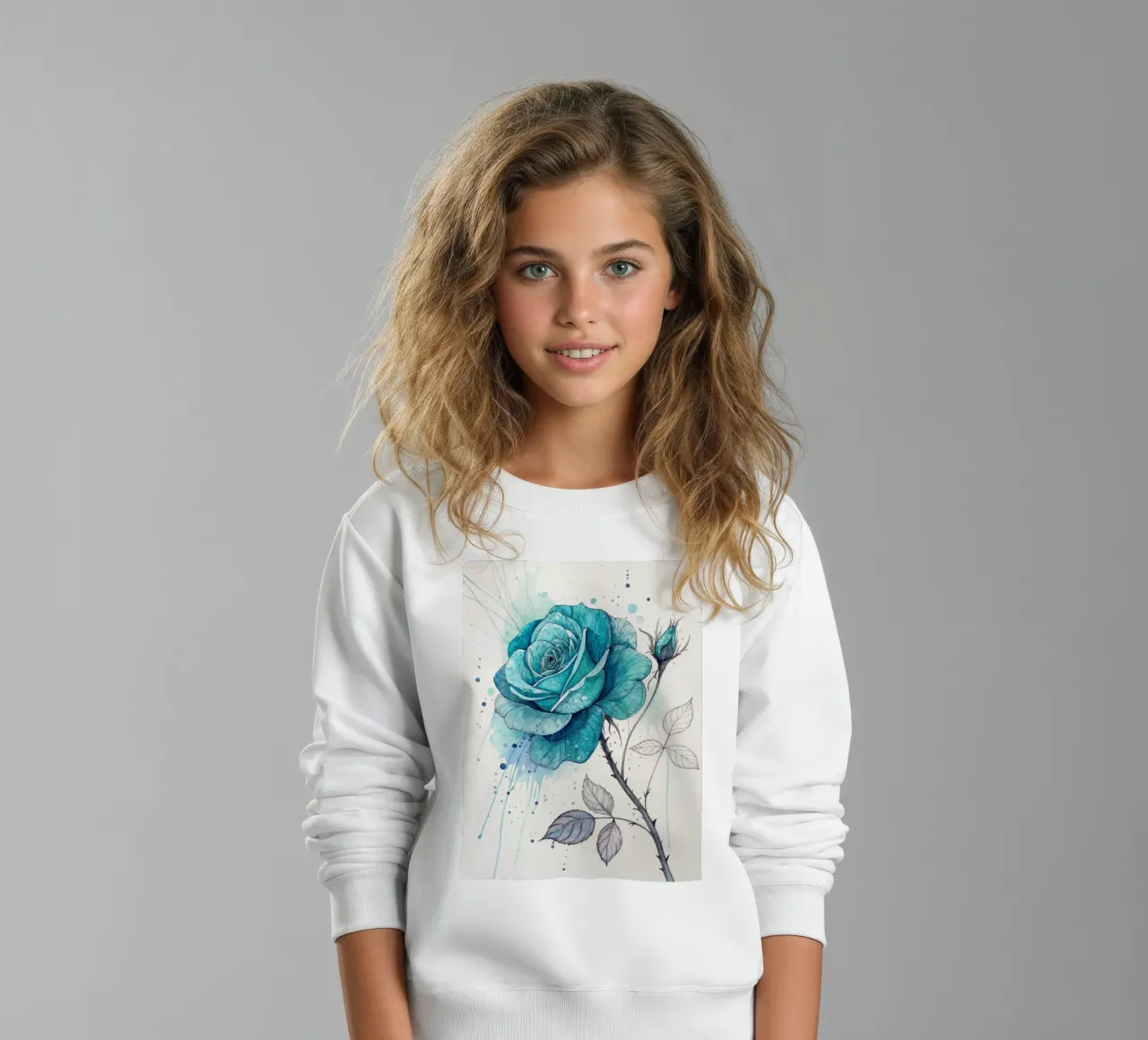 Rosa turchese tranquillo felpa bambino da Artistic-shop