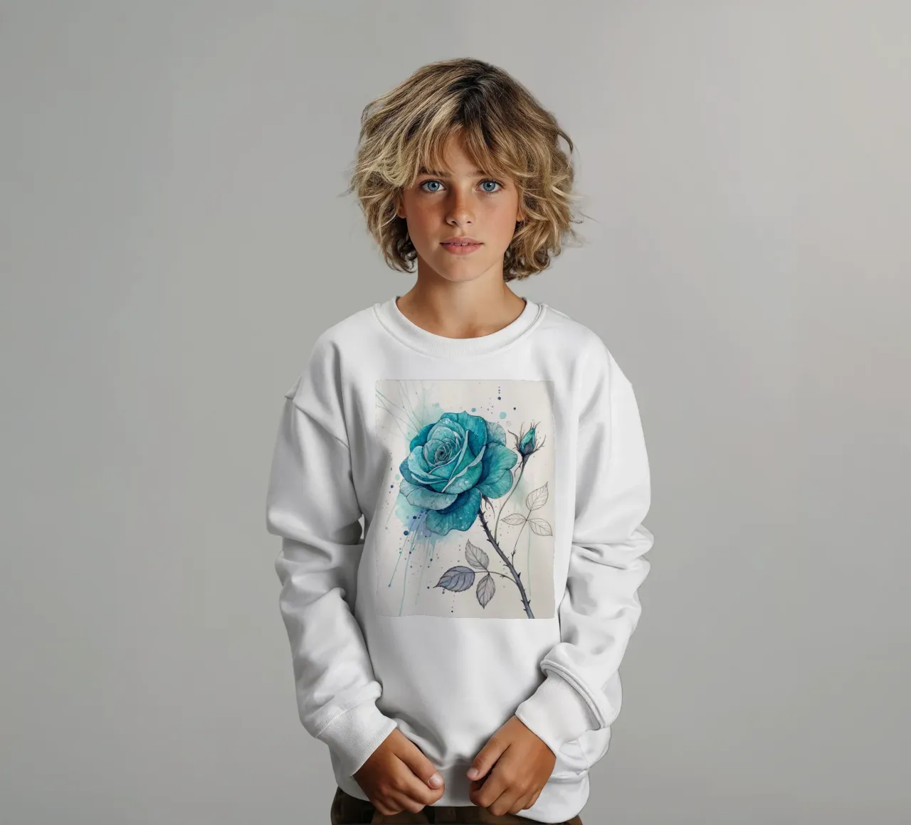 Rosa turchese tranquillo felpa bambino da Artistic-shop