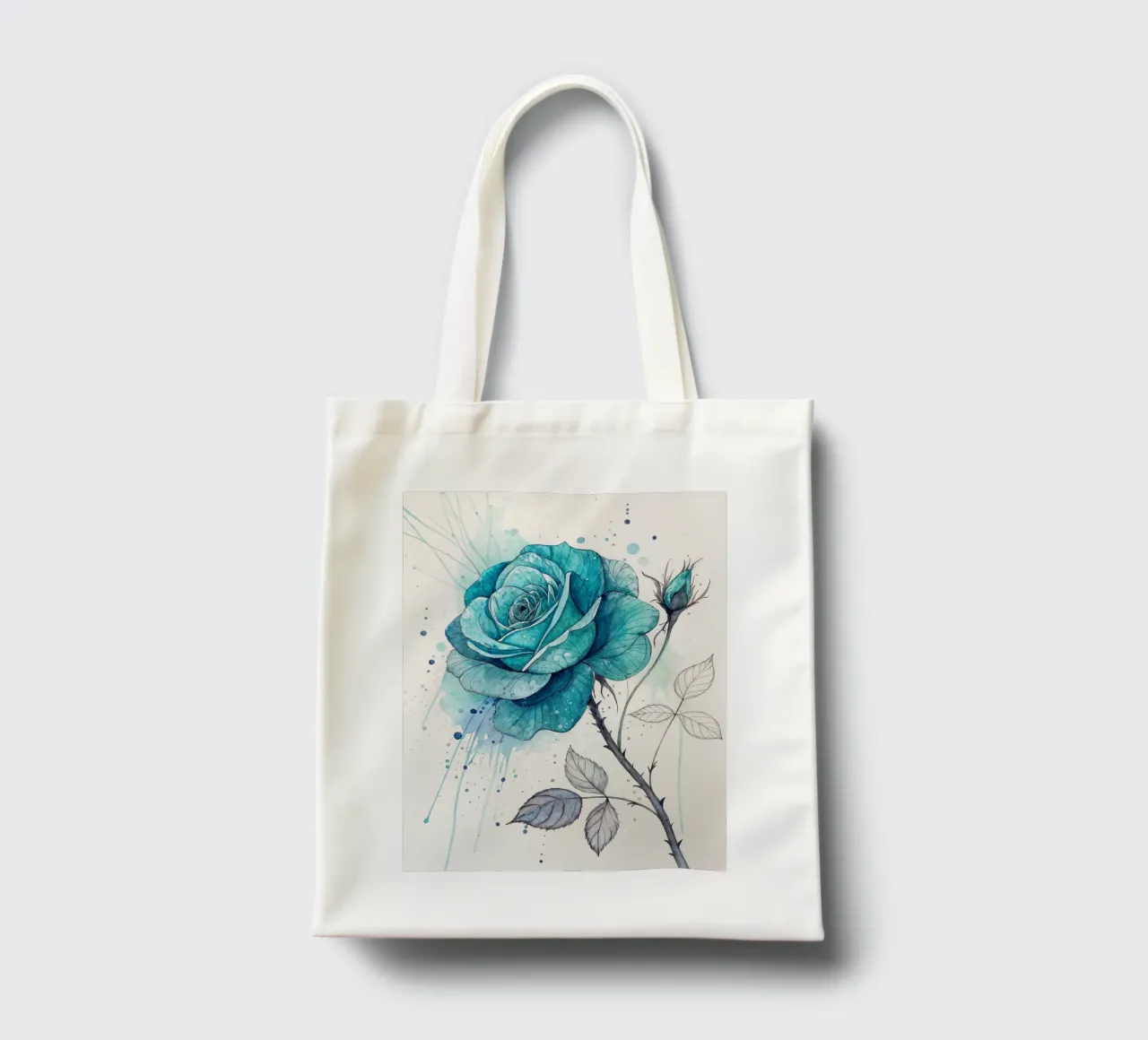 Rosa turchese tranquillo borsa in juta da Artistic-shop