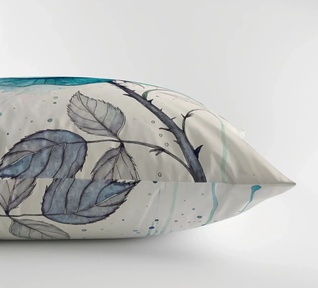 Rosa turchese tranquillo cuscino da Artistic-shop