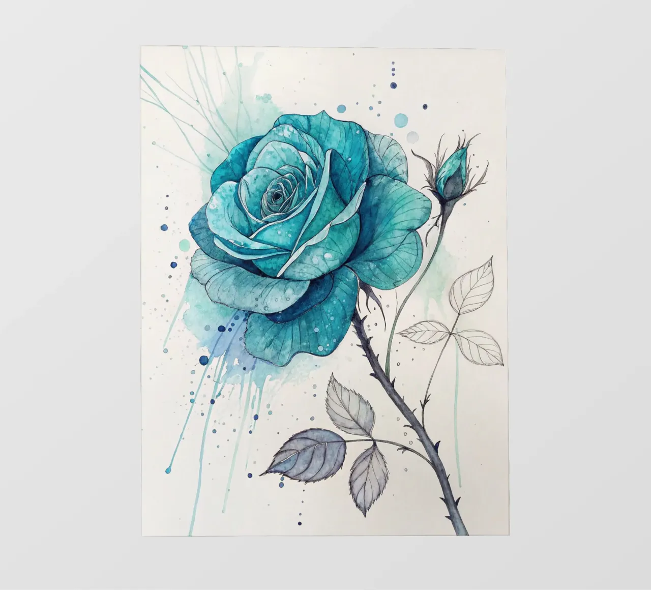 Rosa turchese tranquillo telo in pvc da Artistic-shop