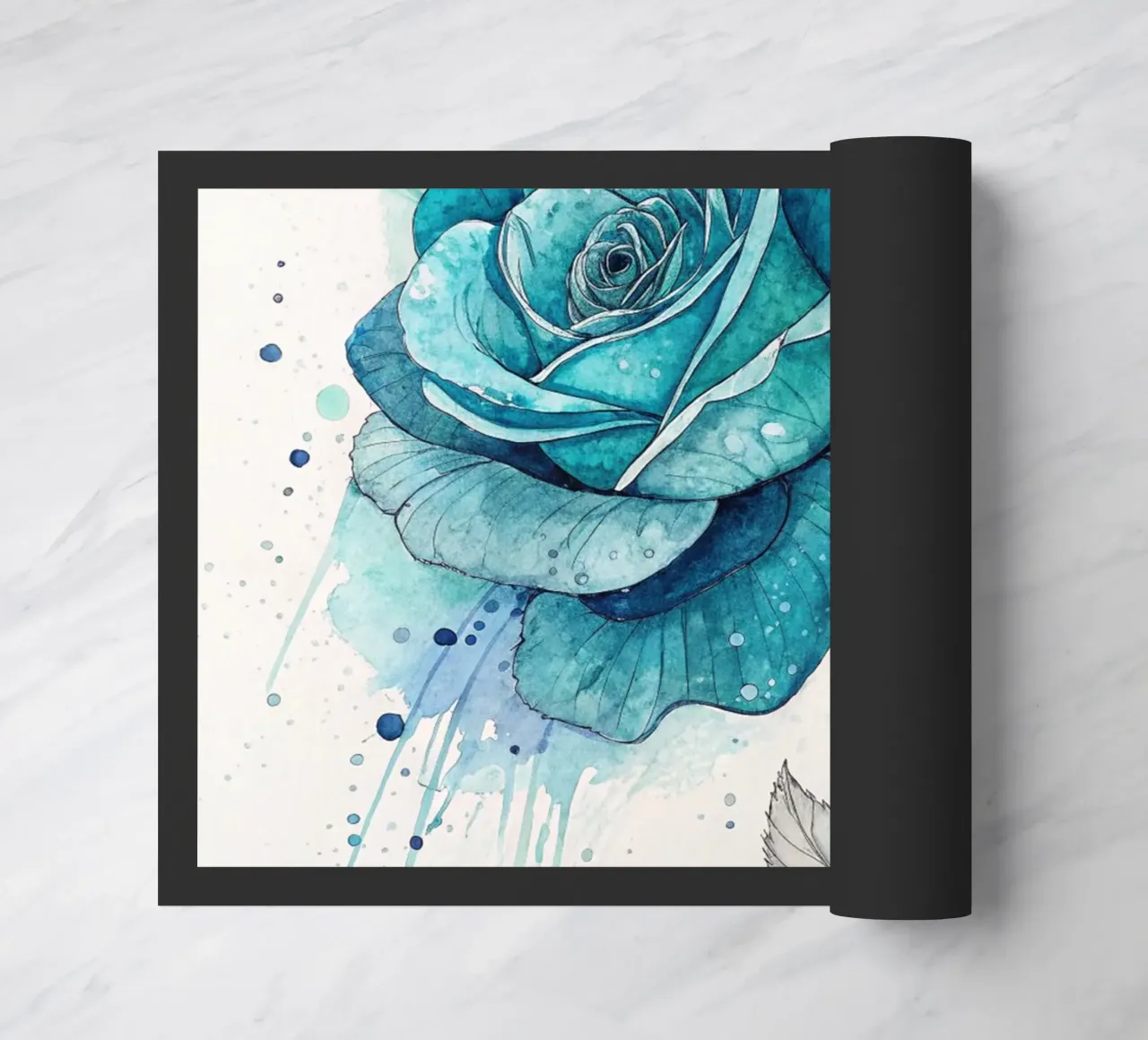 Rosa turchese tranquillo zerbino da Artistic-shop