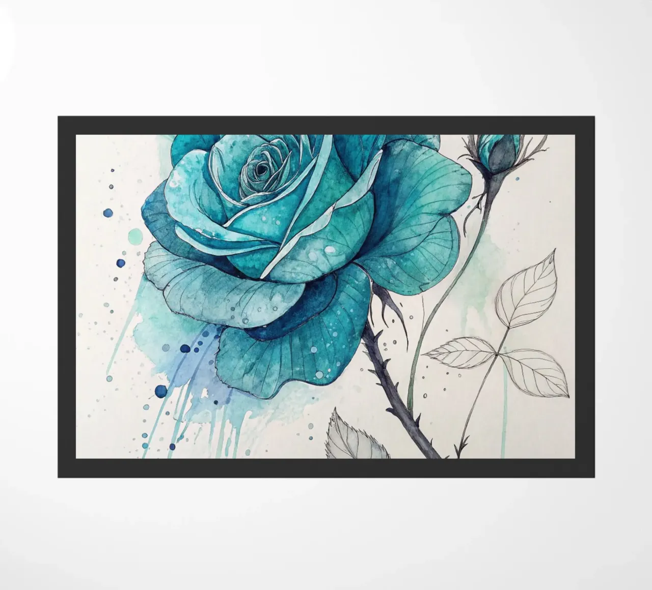 Rosa turchese tranquillo zerbino da Artistic-shop