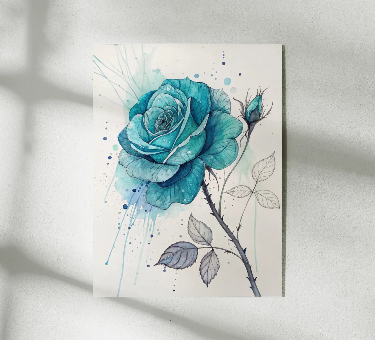 Rosa turchese tranquillo plexiglass da Artistic-shop