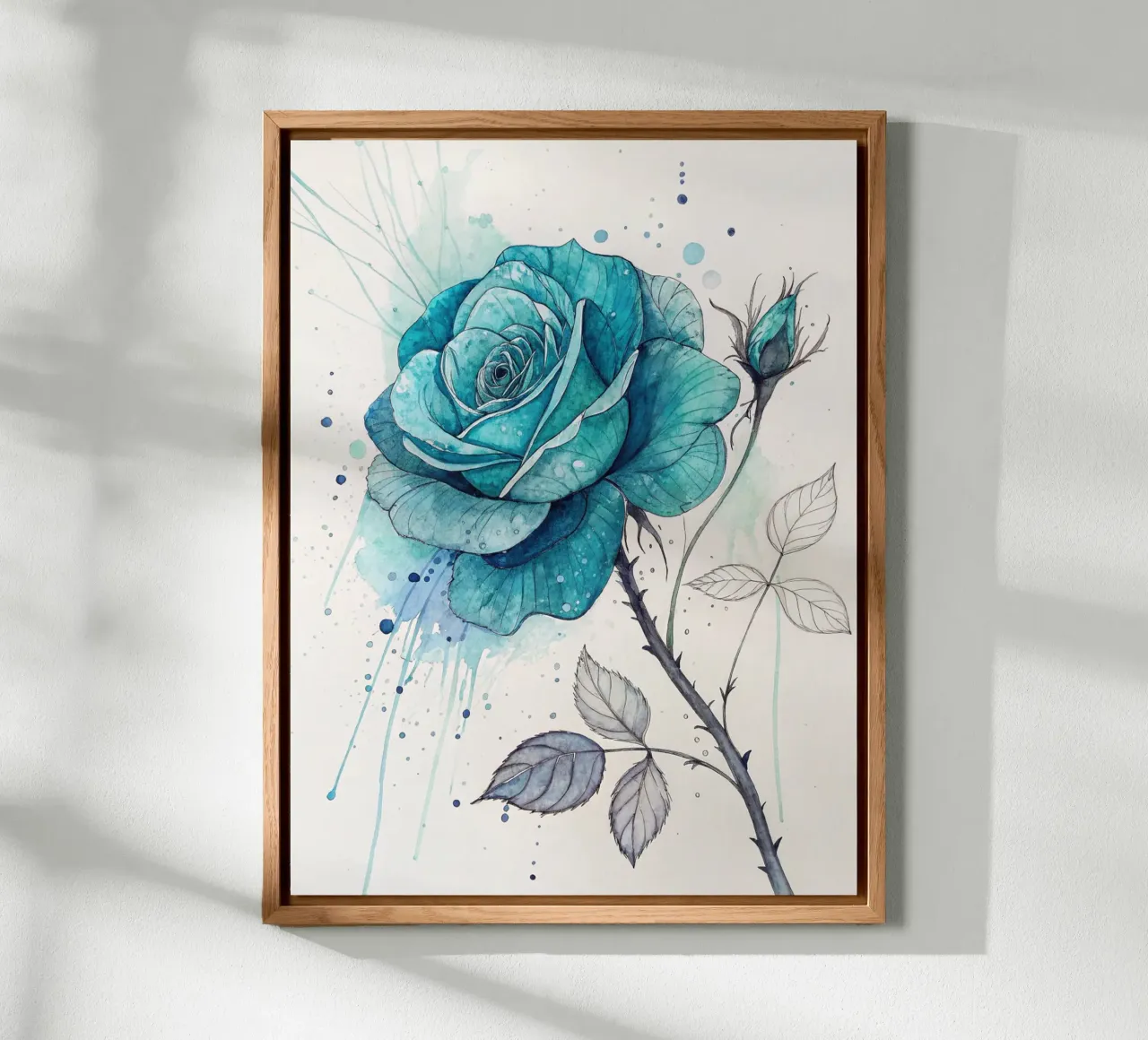Rosa turchese tranquillo alluminio dibond da Artistic-shop