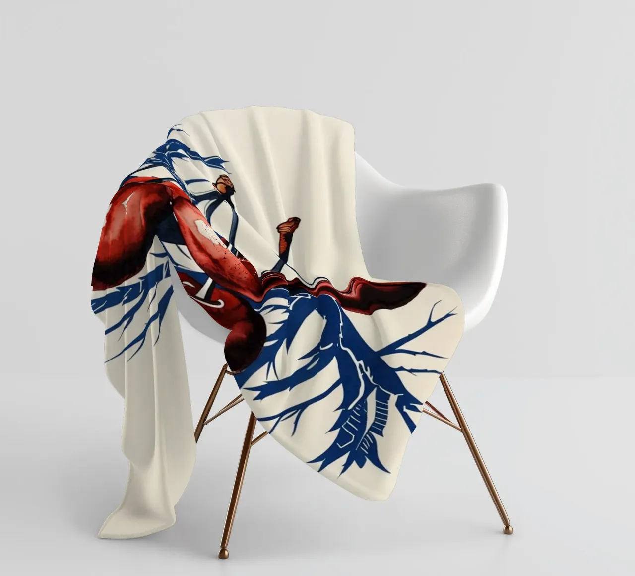 Karminrote Kirschen auf mitternächtlichen Zweigen Fleecedecke von Artistic-shop