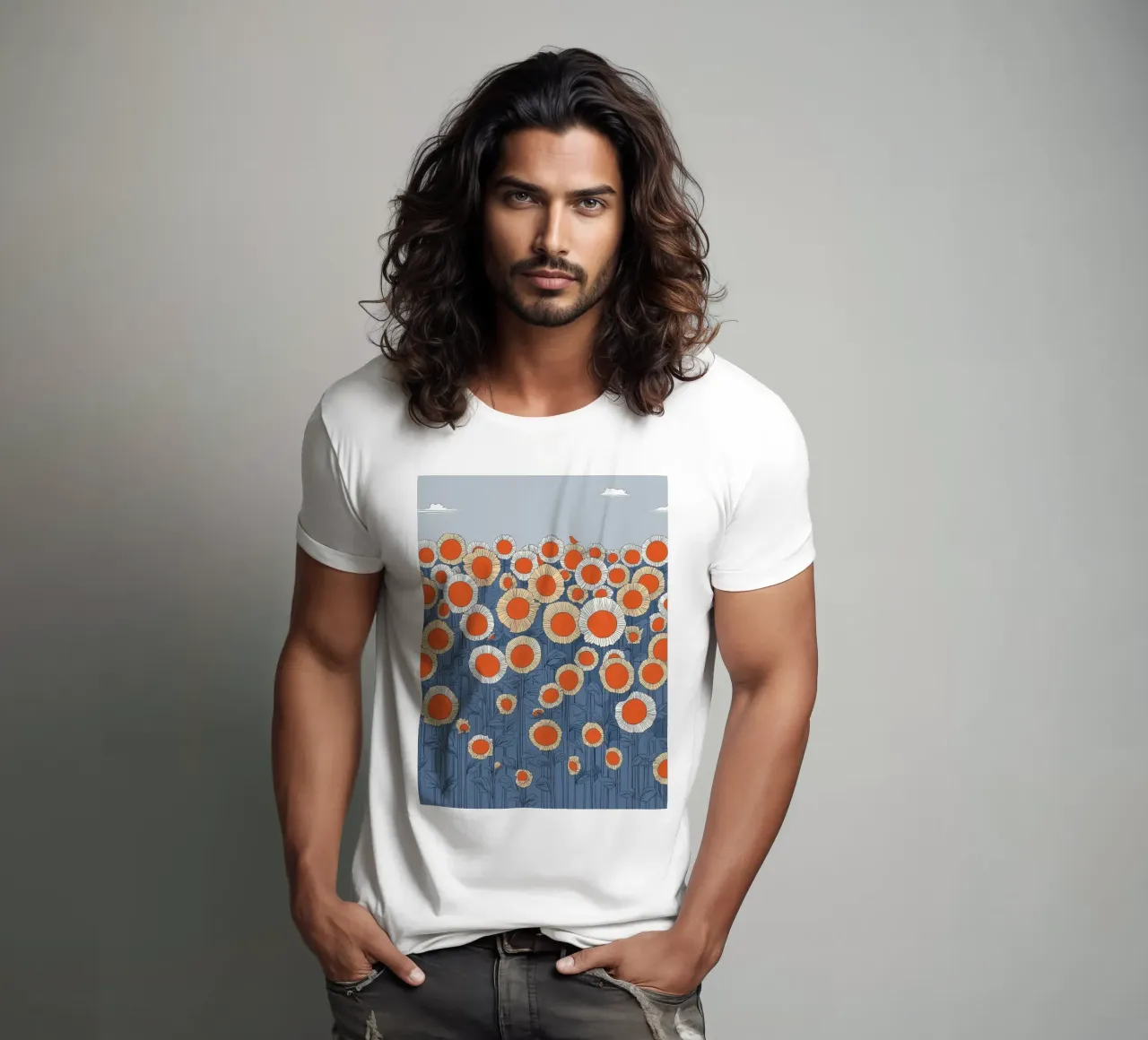 Sonnenblumenmeer t-shirt da Daschart