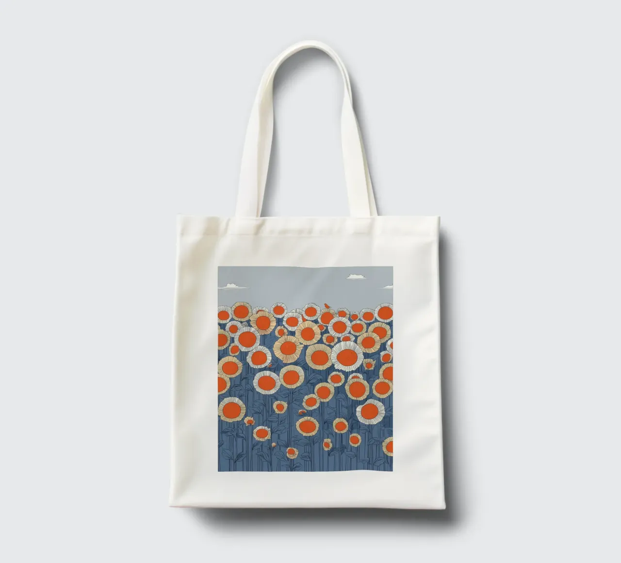 Sonnenblumenmeer borsa in juta da Daschart