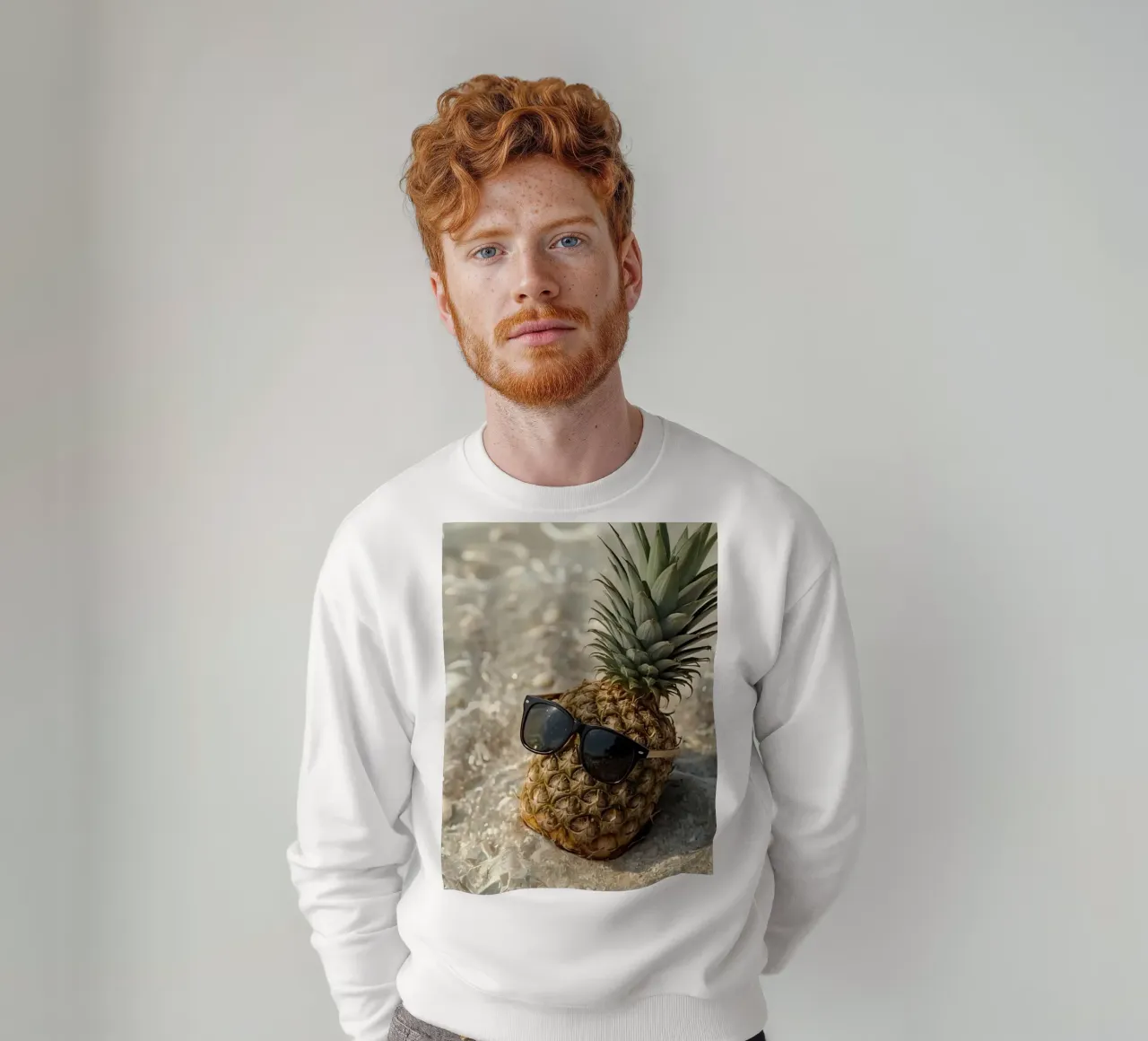 Ananas cool con occhiali da sole in acqua bassa felpa da DesignDoodle