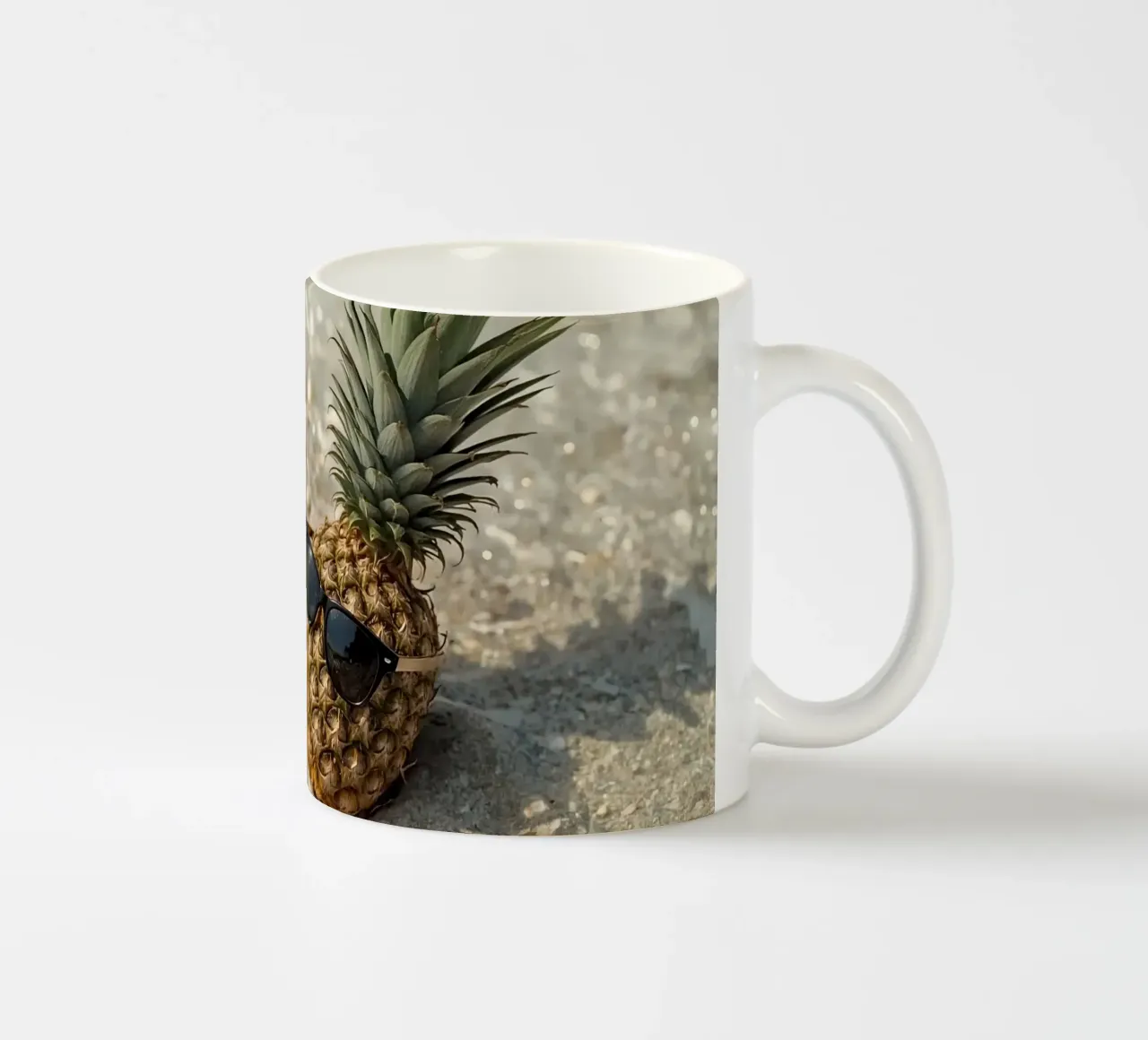 Ananas cool con occhiali da sole in acqua bassa tazza in ceramica da DesignDoodle