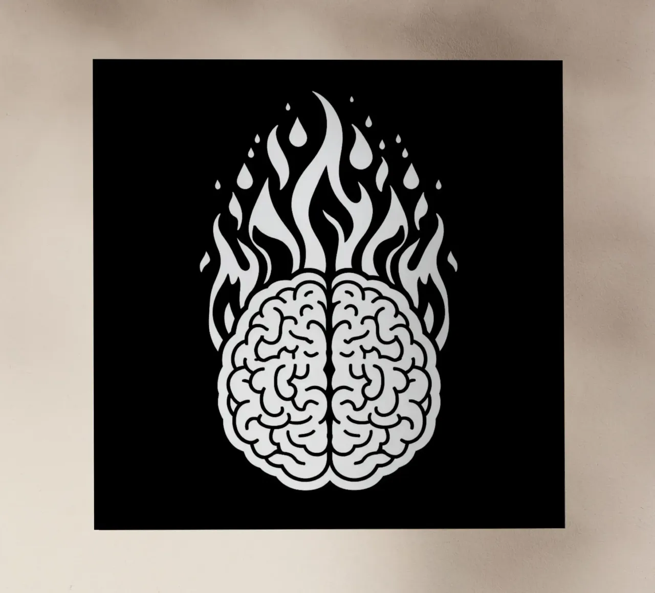 Mente accesa: Un cervello che brucia con le fiamme pellicola backlit da Artistic-shop