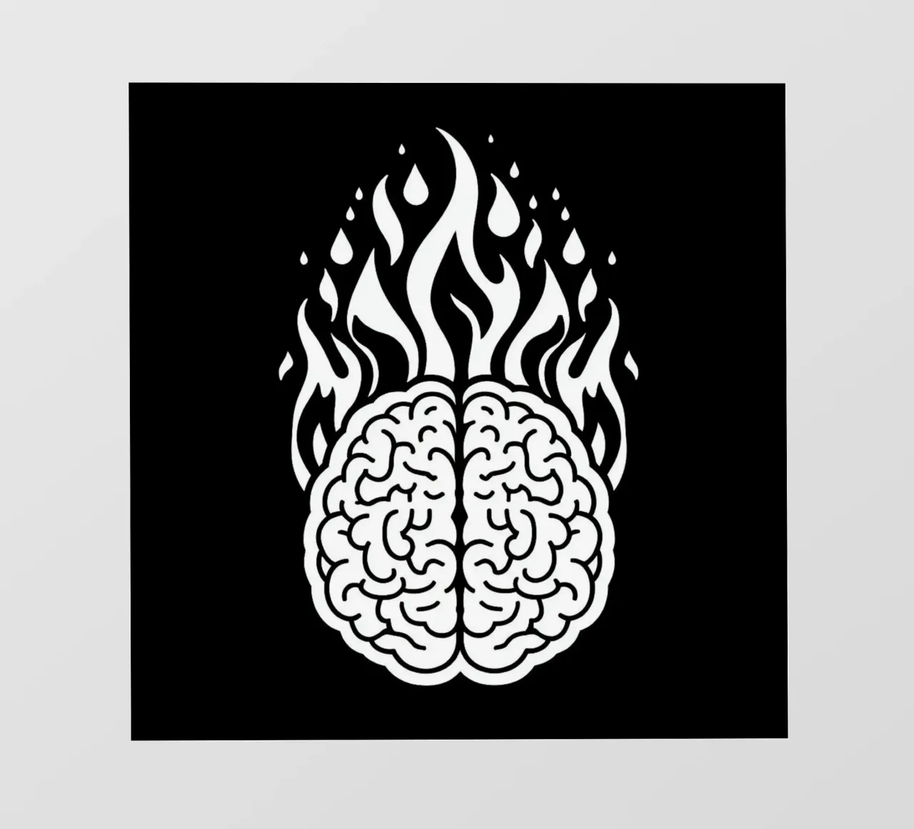 Mente accesa: Un cervello che brucia con le fiamme pellicola backlit da Artistic-shop