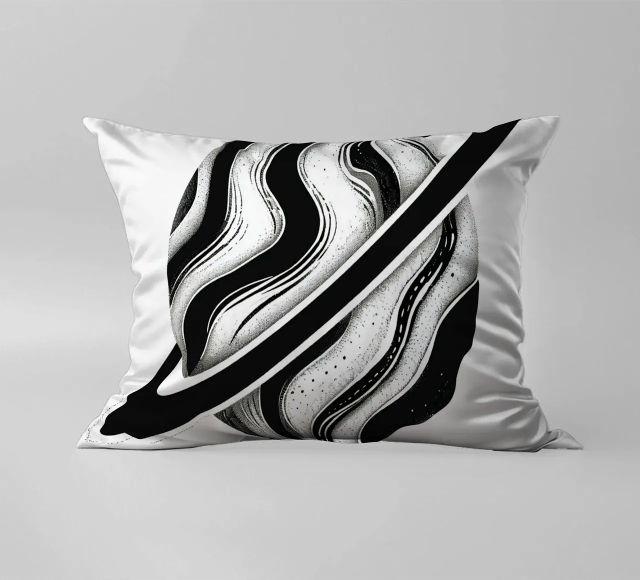 Il crollo cosmico: L'orbita piangente di un Saturno distopico cuscino da Artistic-shop