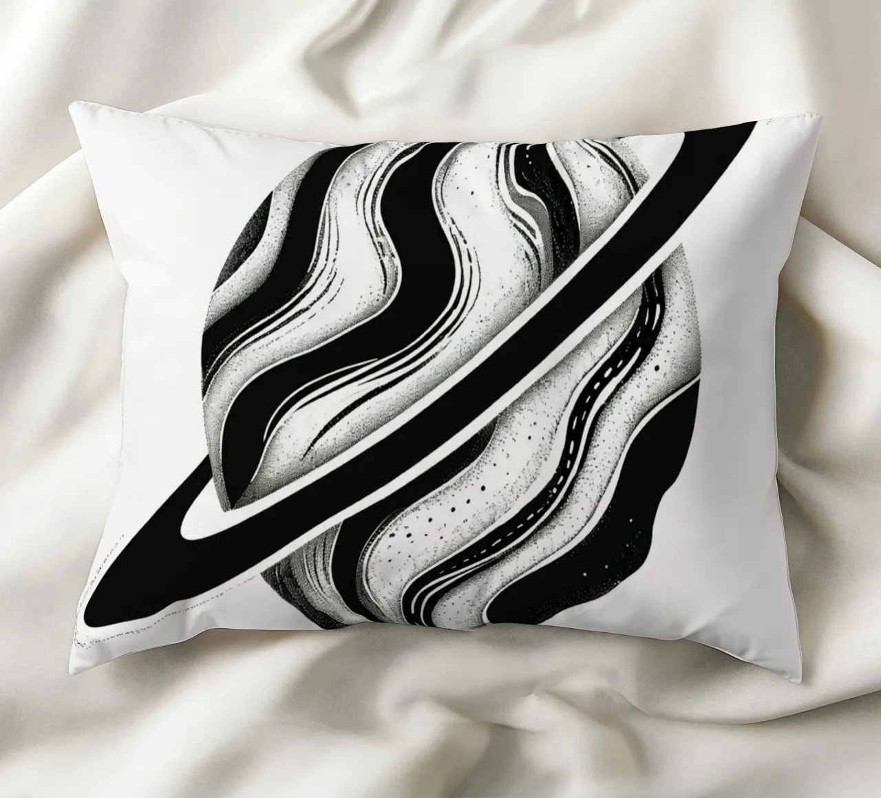 Il crollo cosmico: L'orbita piangente di un Saturno distopico cuscino da Artistic-shop