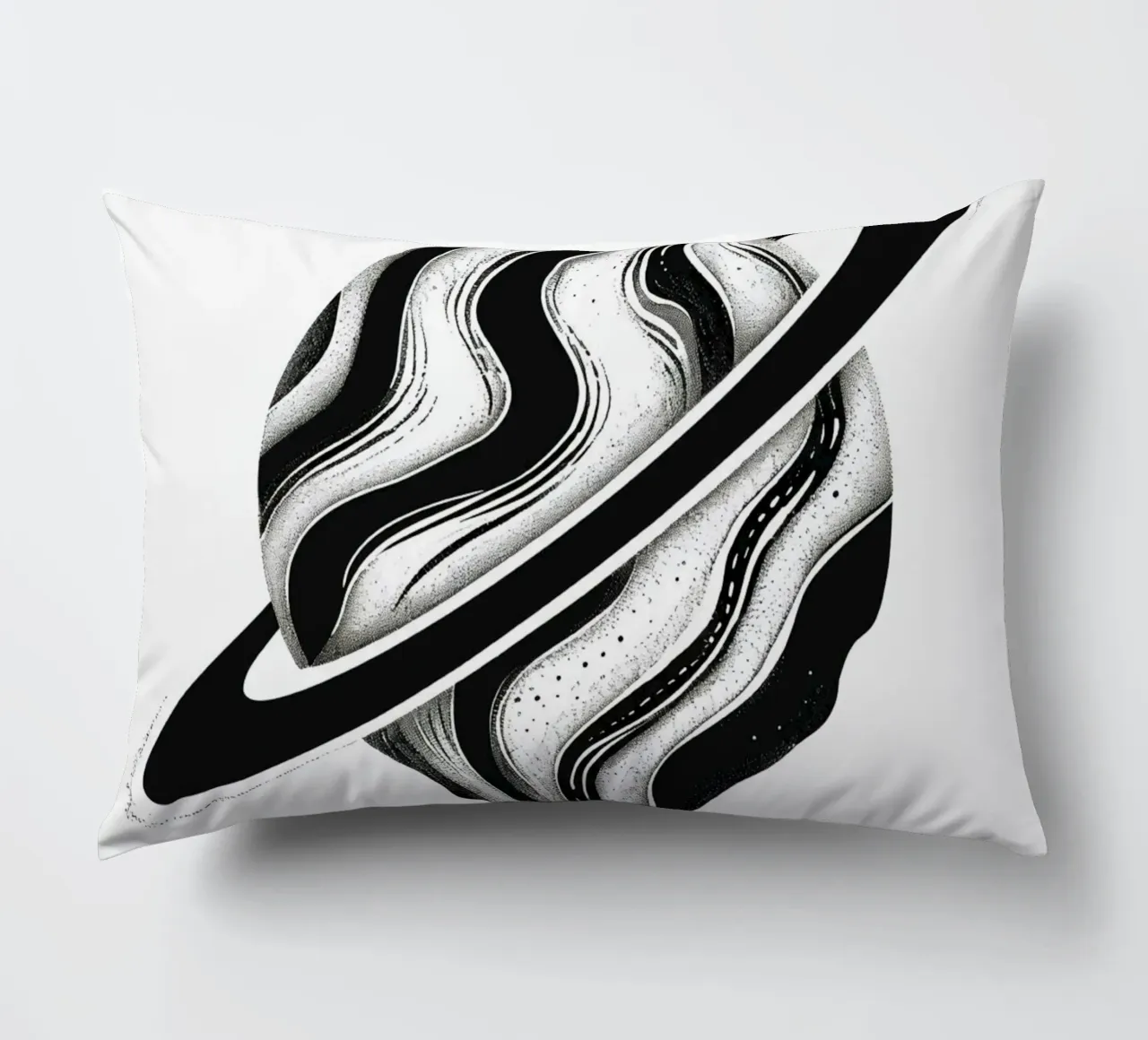 Il crollo cosmico: L'orbita piangente di un Saturno distopico cuscino da Artistic-shop