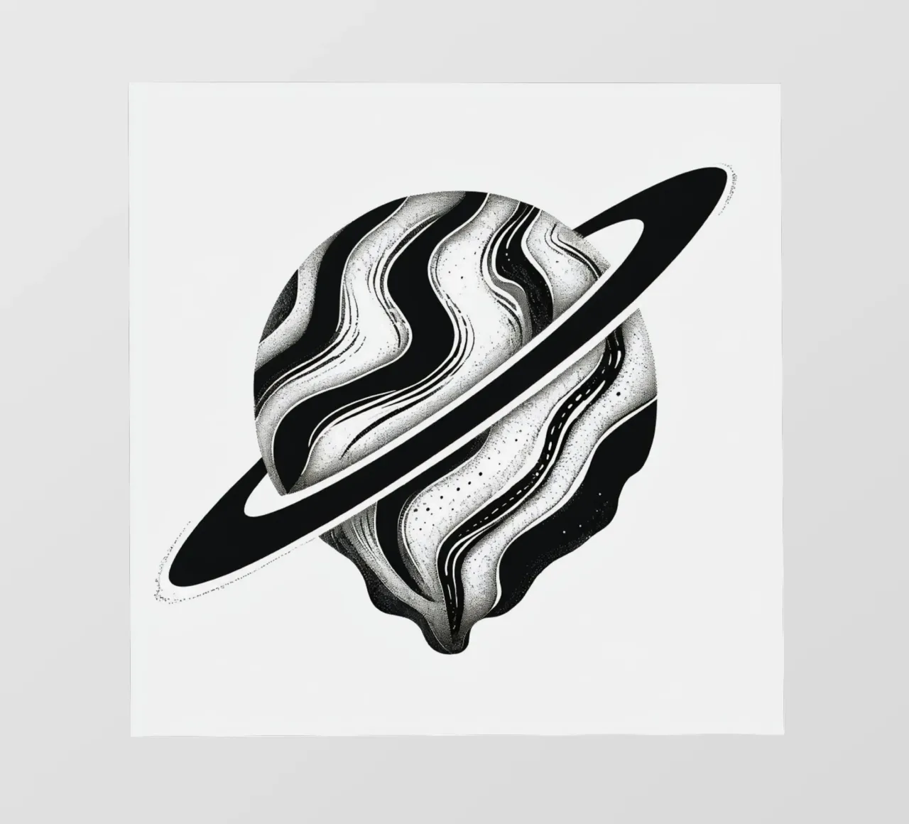 Il crollo cosmico: L'orbita piangente di un Saturno distopico pellicola backlit da Artistic-shop