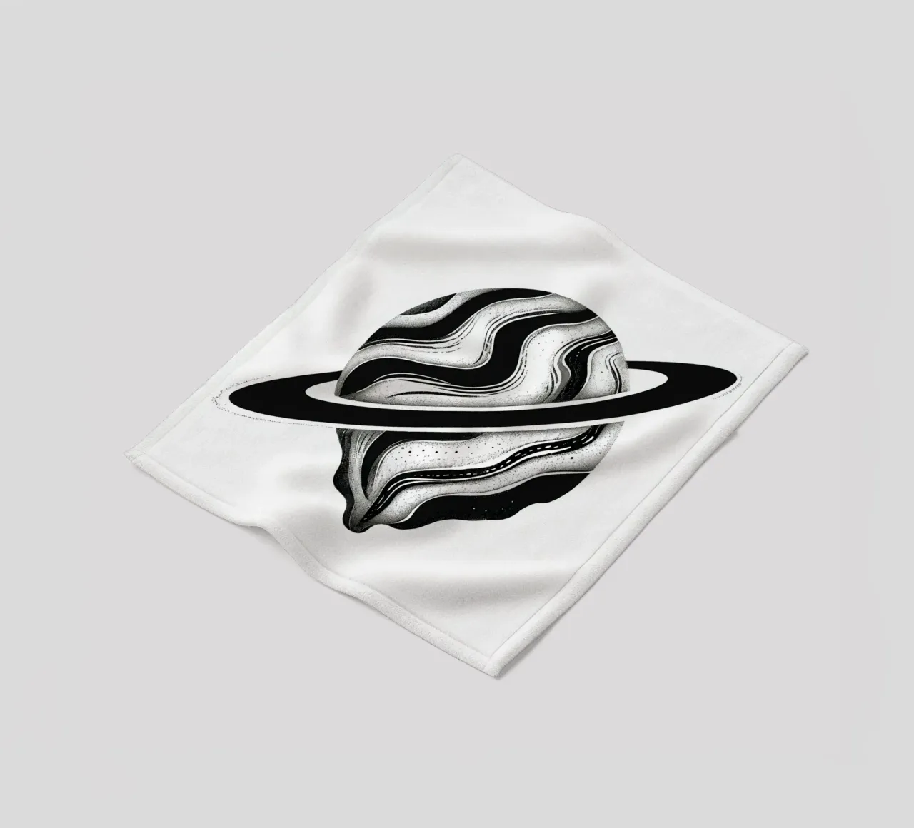 Il crollo cosmico: L'orbita piangente di un Saturno distopico coperta in pile da Artistic-shop