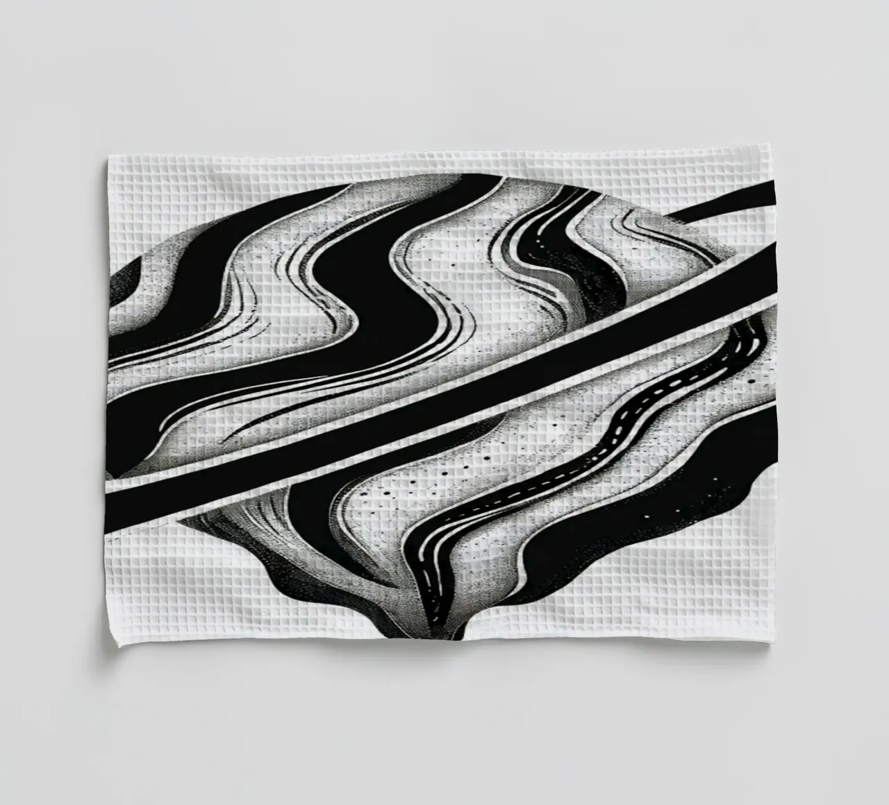 Il crollo cosmico: L'orbita piangente di un Saturno distopico canovaccio da cucina da Artistic-shop