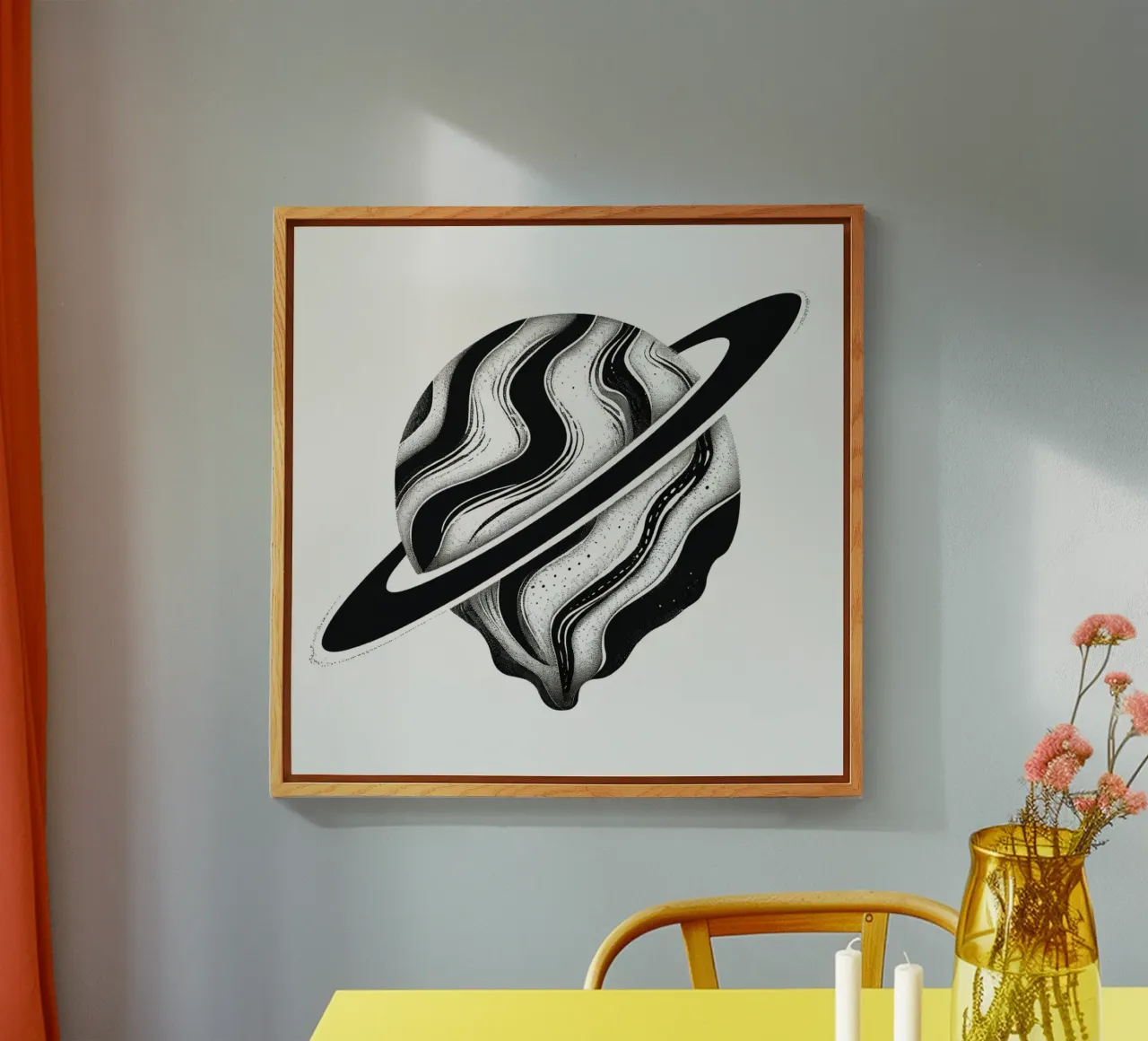 Il crollo cosmico: L'orbita piangente di un Saturno distopico plexiglass da Artistic-shop