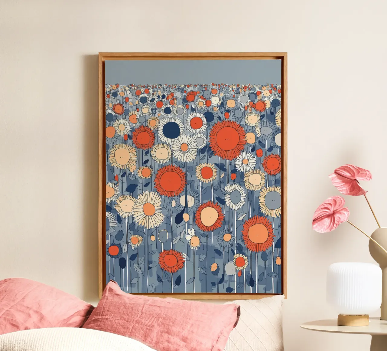 Blumenfeld Unendlichkeit tela da Daschart