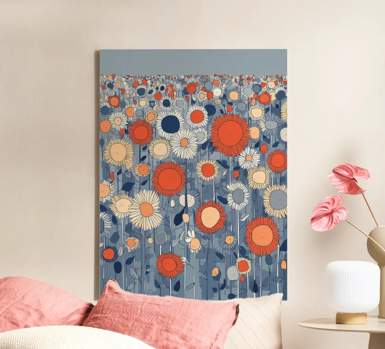 Blumenfeld Unendlichkeit tela da Daschart