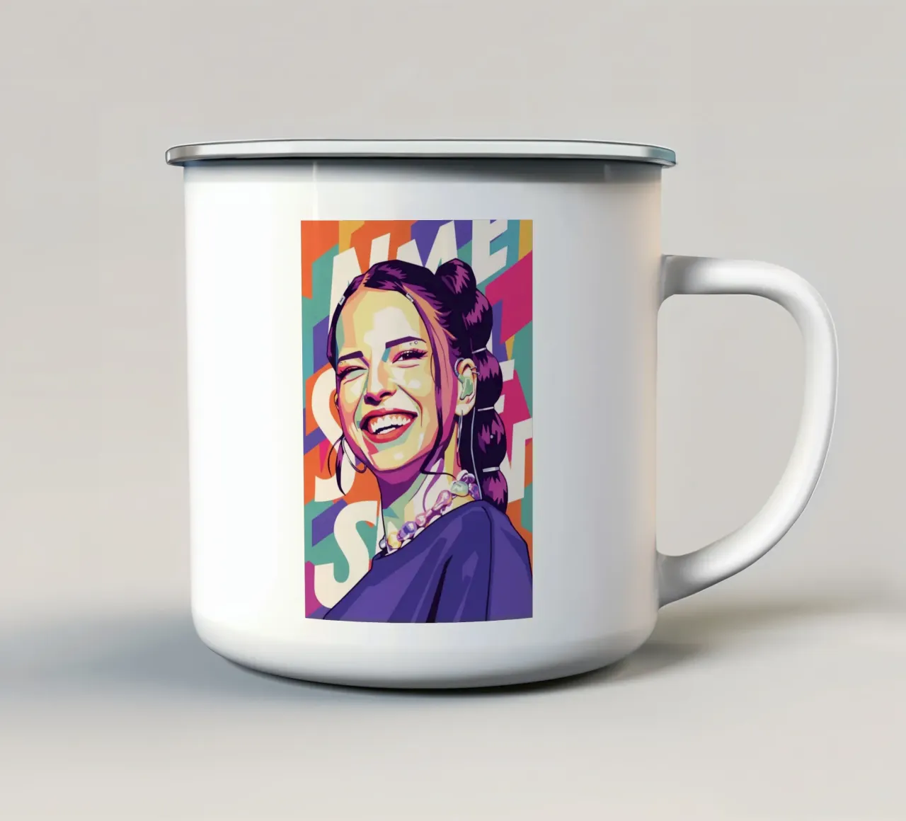 Sorriso di Nina Chuba tazza in smalto da Hantamrata