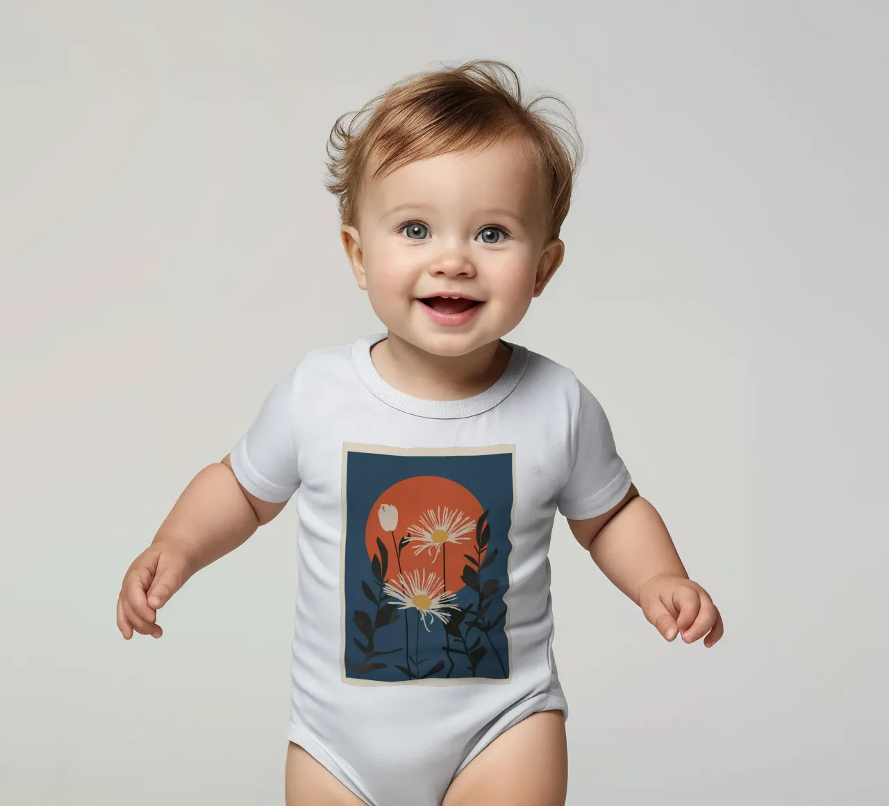 Abstract Florals 1 body neonato maniche corte da cityart