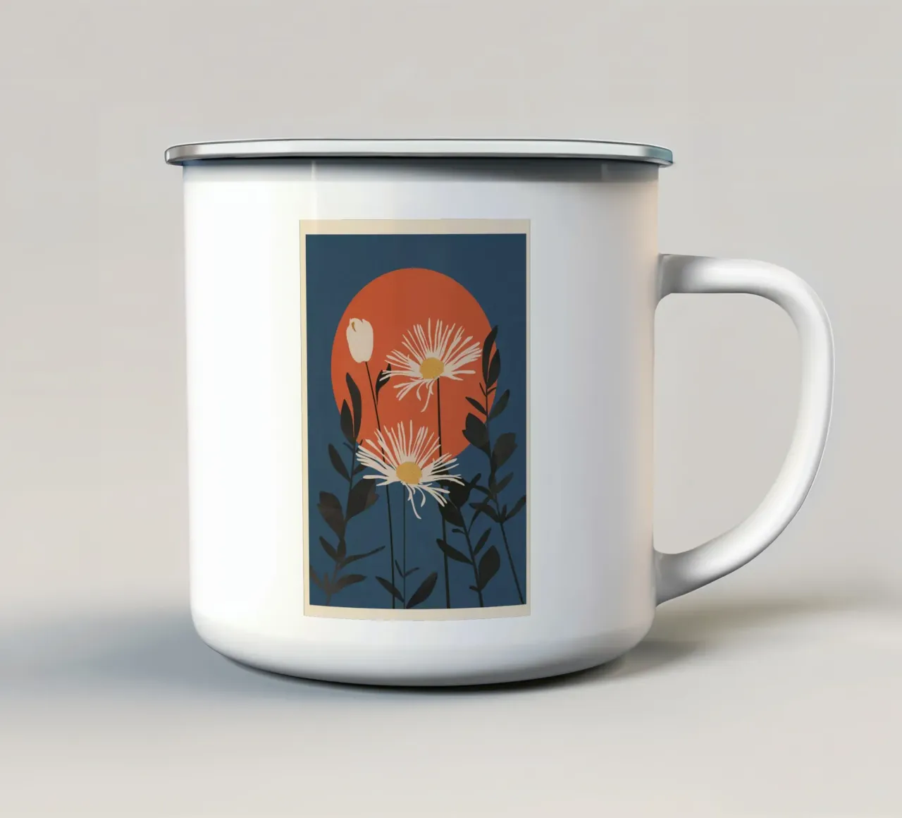 Abstract Florals 1 tazza in smalto da cityart