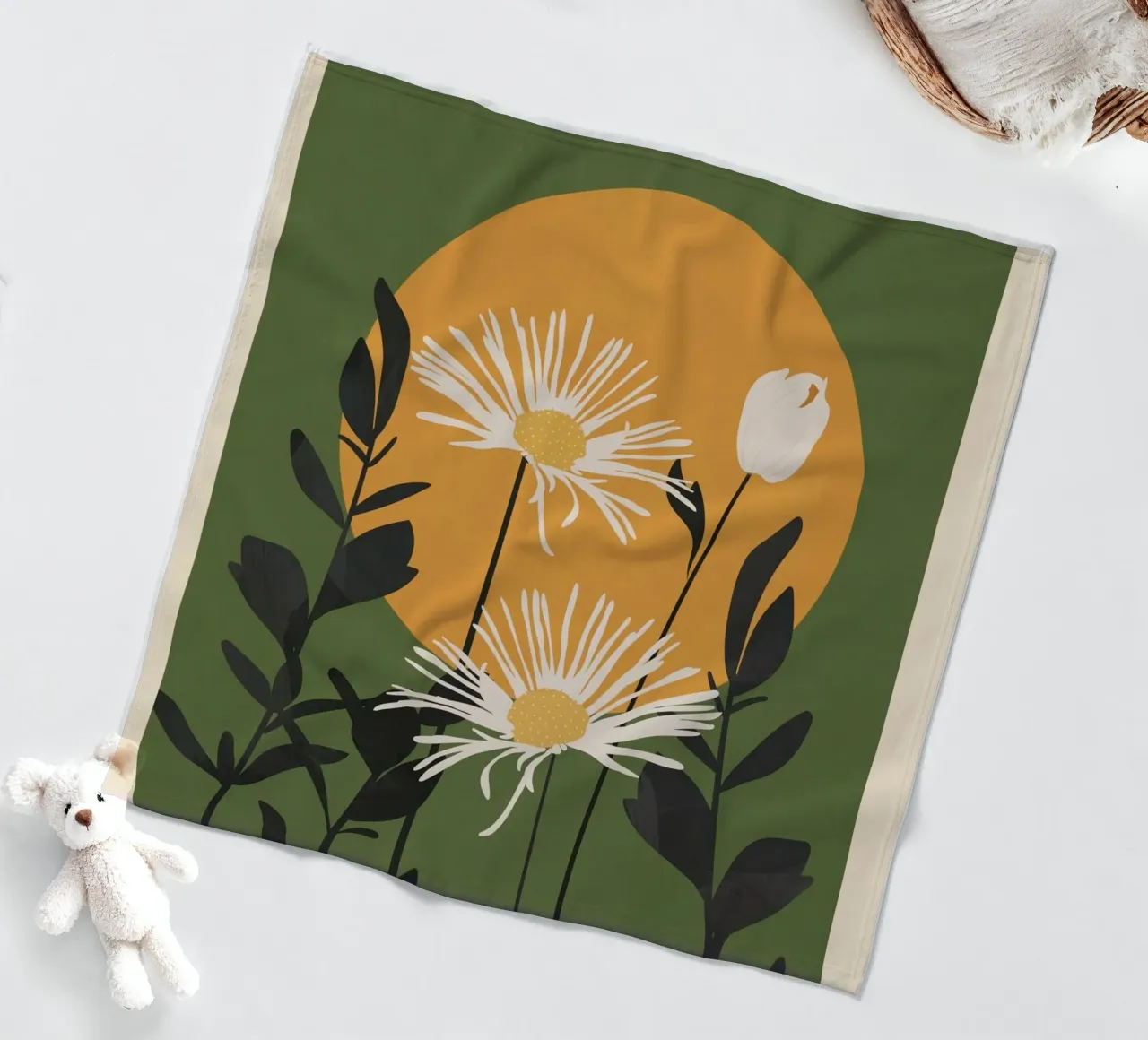 Abstract Florals 3 coperta in pile da cityart