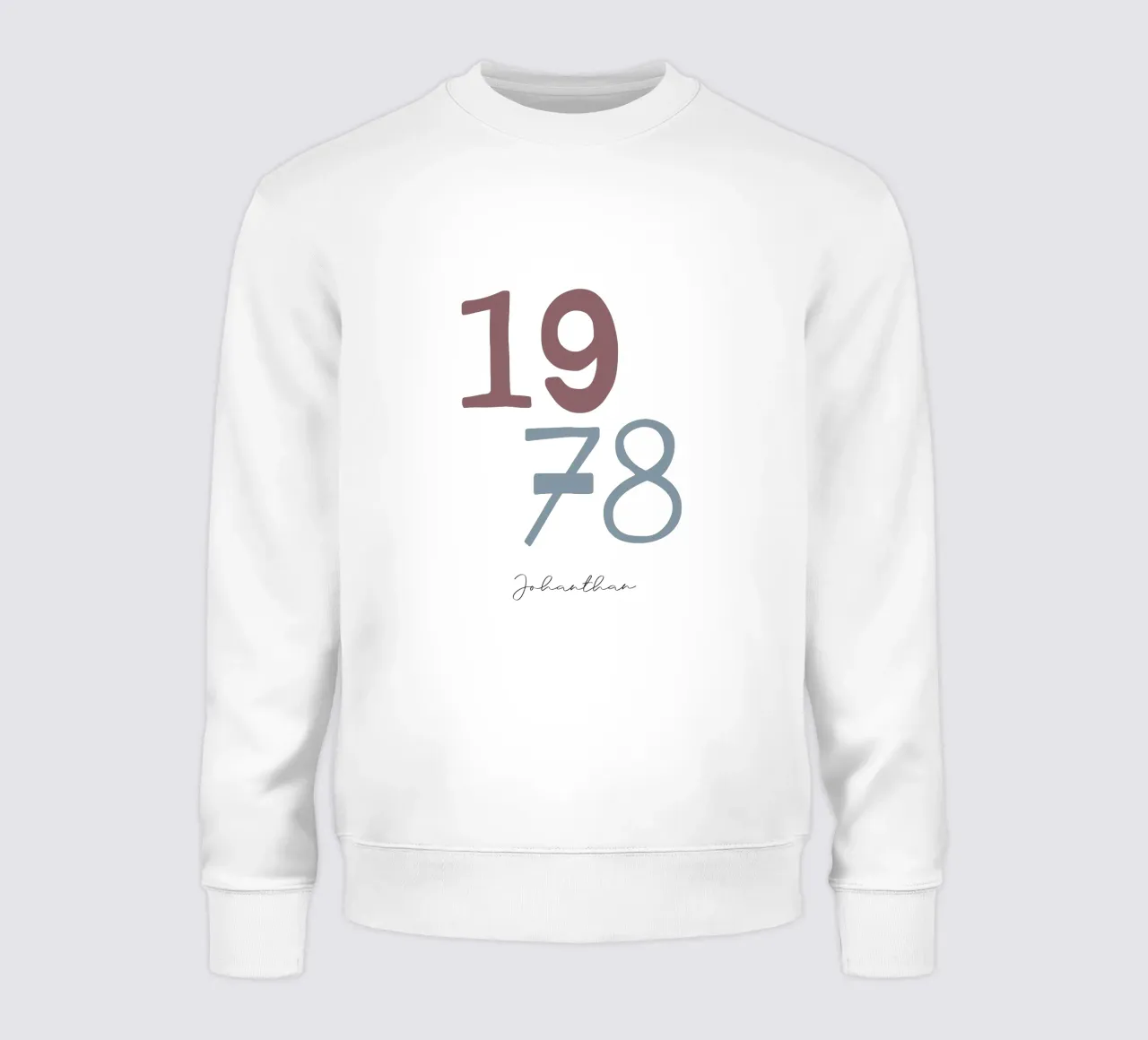 Custom Birth Year and Name Print sweatshirt by Imaginative