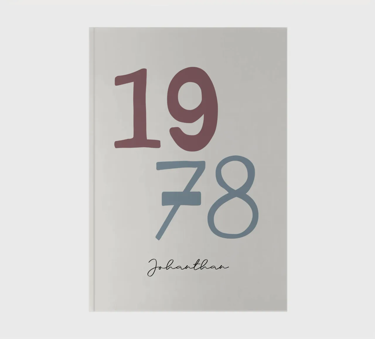 Custom Birth Year and Name Print notebook by Imaginative