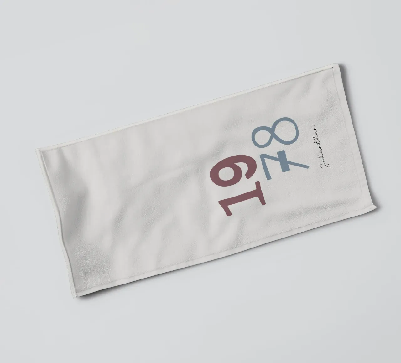Custom Birth Year and Name Print towel by Imaginative