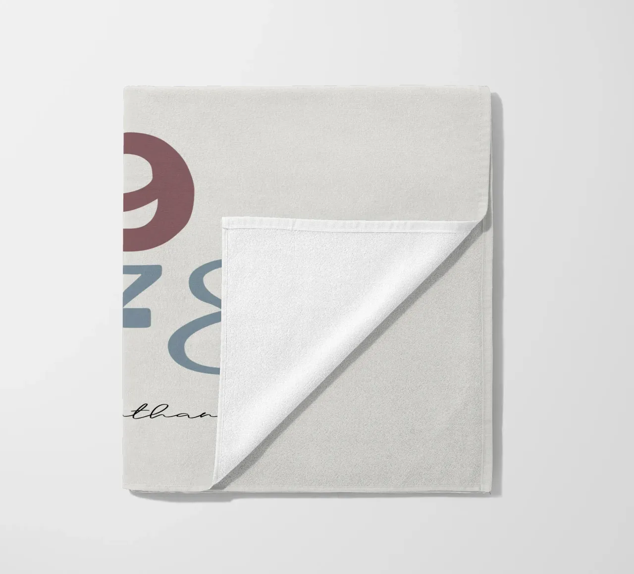 Custom Birth Year and Name Print beach towel by Imaginative