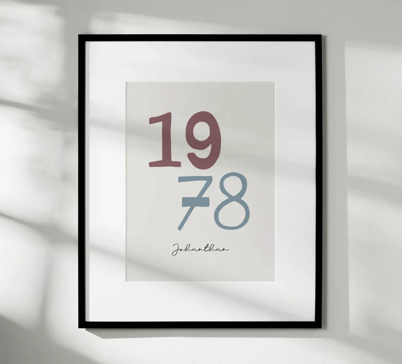 Custom Birth Year and Name Print hahnemühle by Imaginative