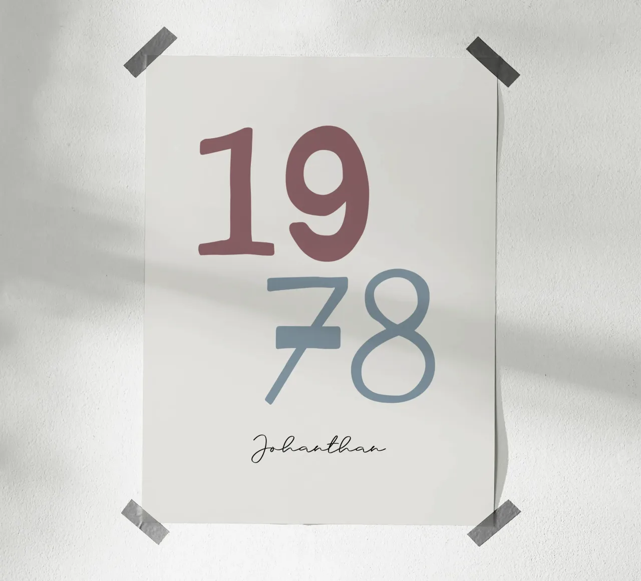 Custom Birth Year and Name Print hahnemühle by Imaginative
