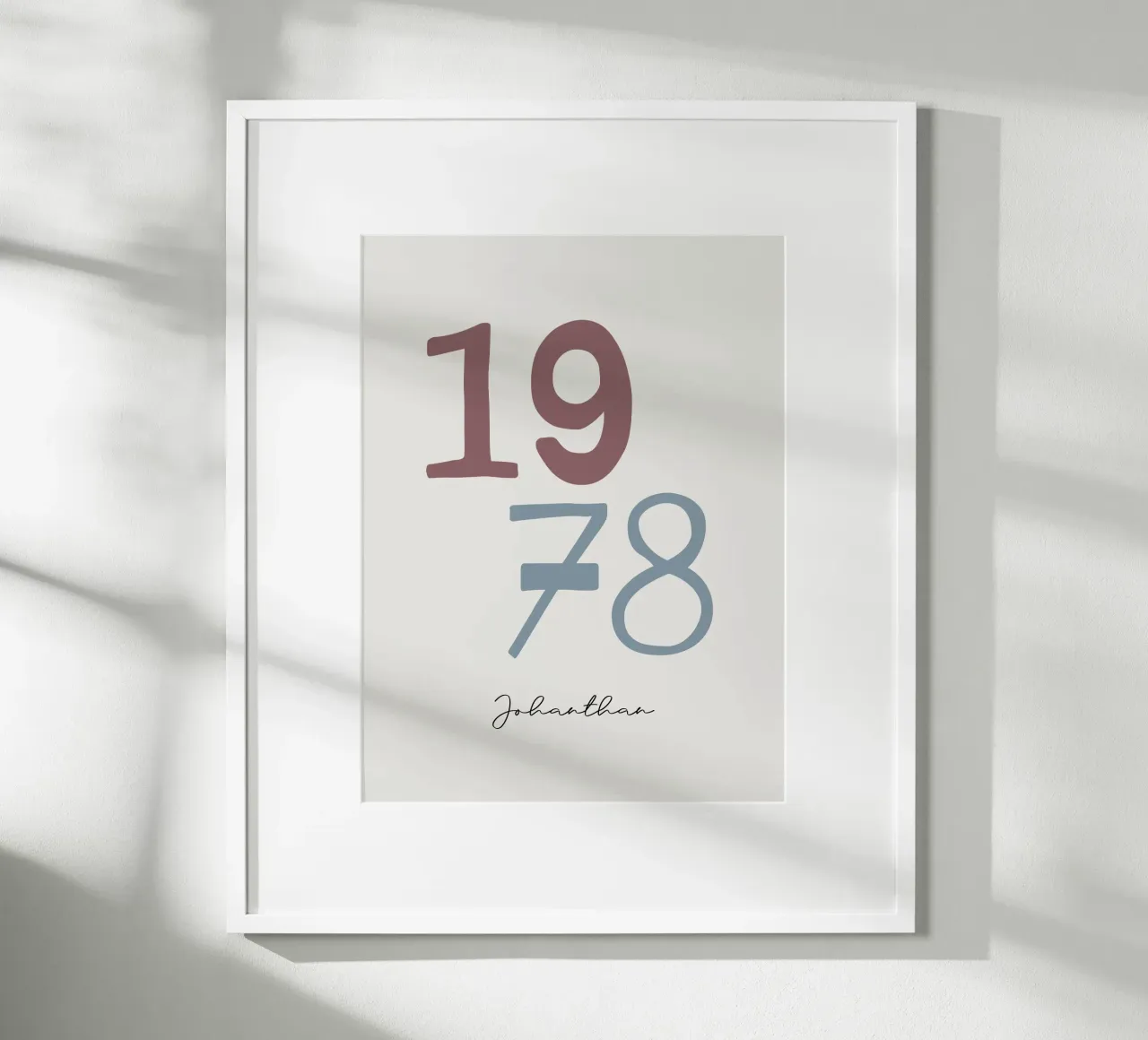 Custom Birth Year and Name Print hahnemühle by Imaginative