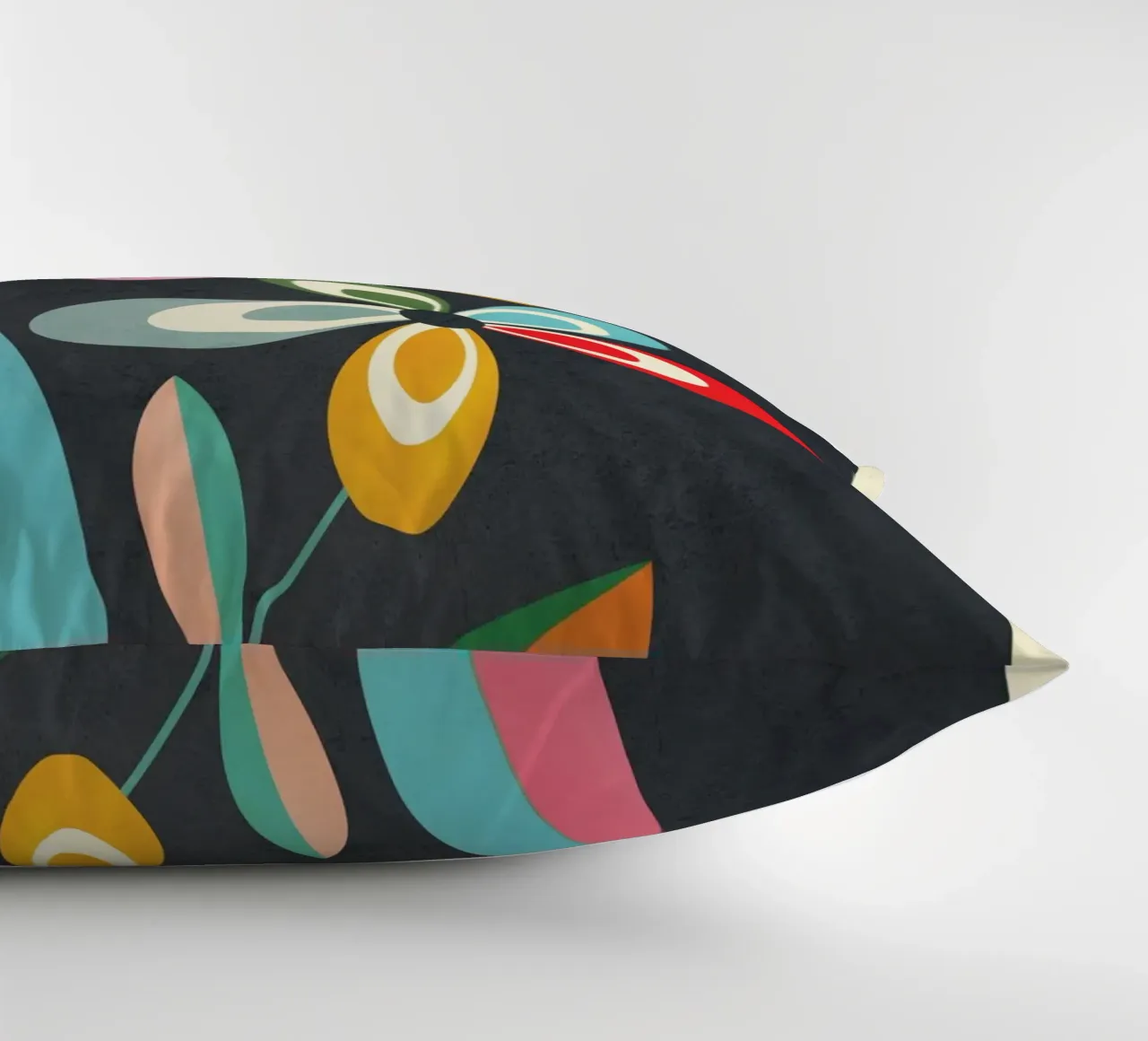 Mid-Century Abstract Flowers 01 cuscino da cityart