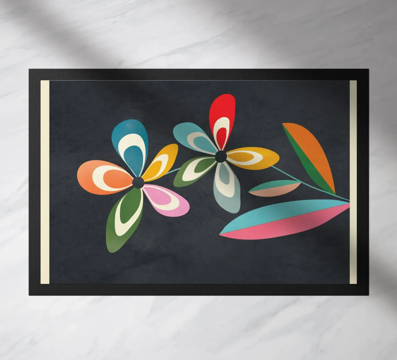 Mid-Century Abstract Flowers 01 zerbino da cityart