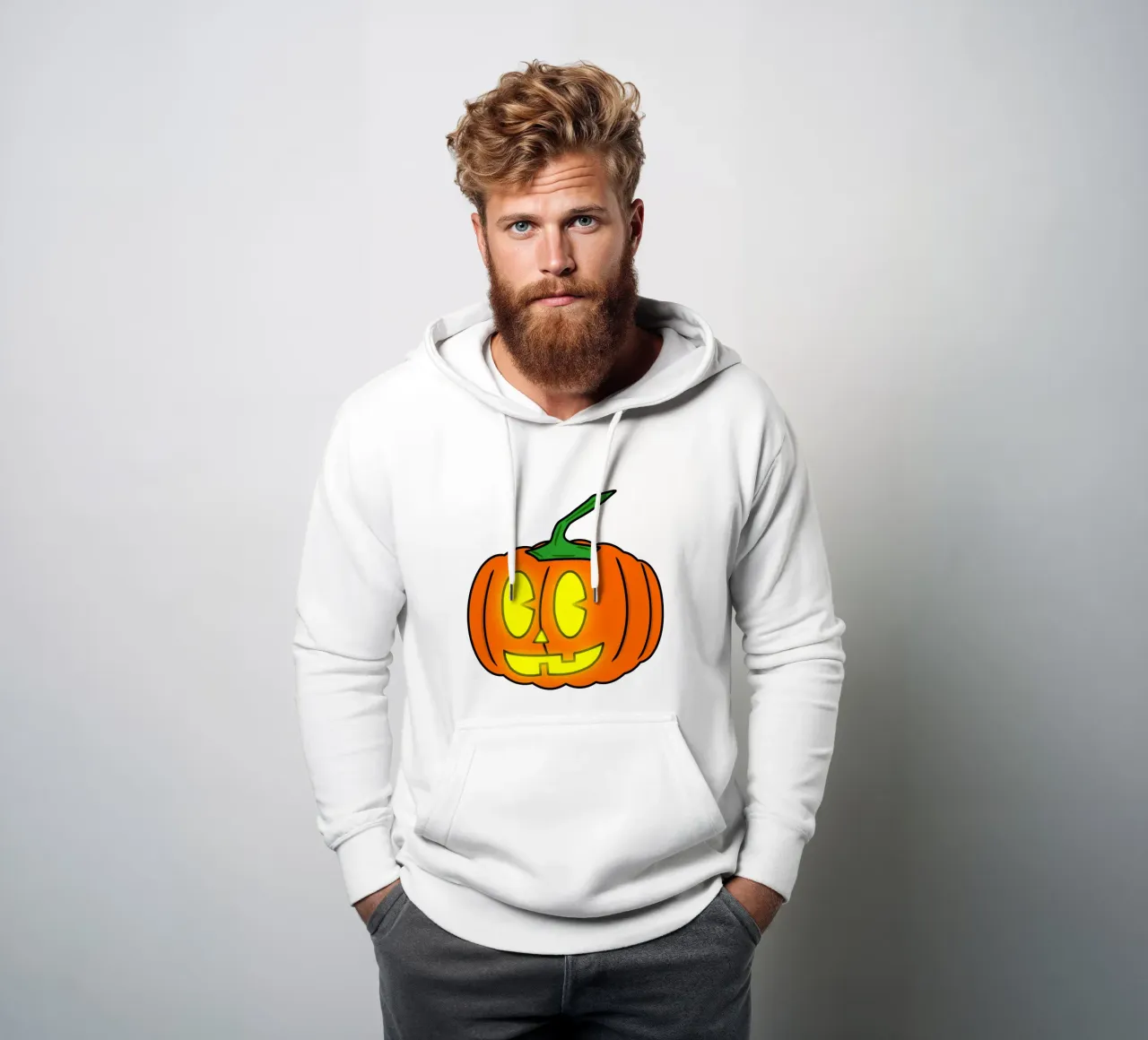 Testa di zucca Divertente cartone animato retrò di Halloween felpa con cappuccio da sillyindustries