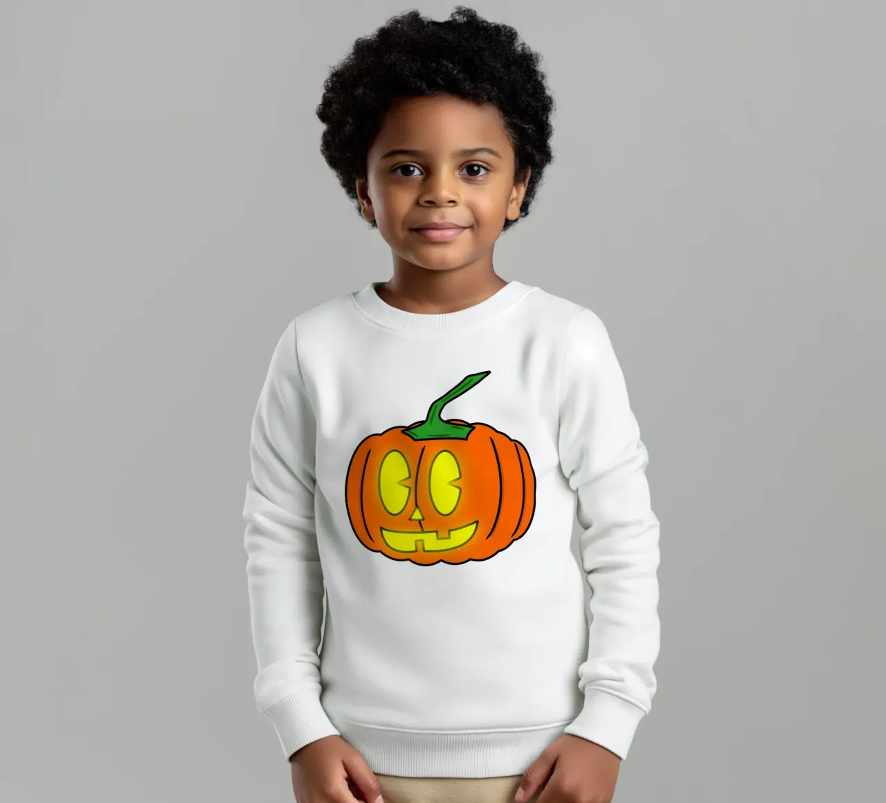 Testa di zucca Divertente cartone animato retrò di Halloween felpa bambino da sillyindustries