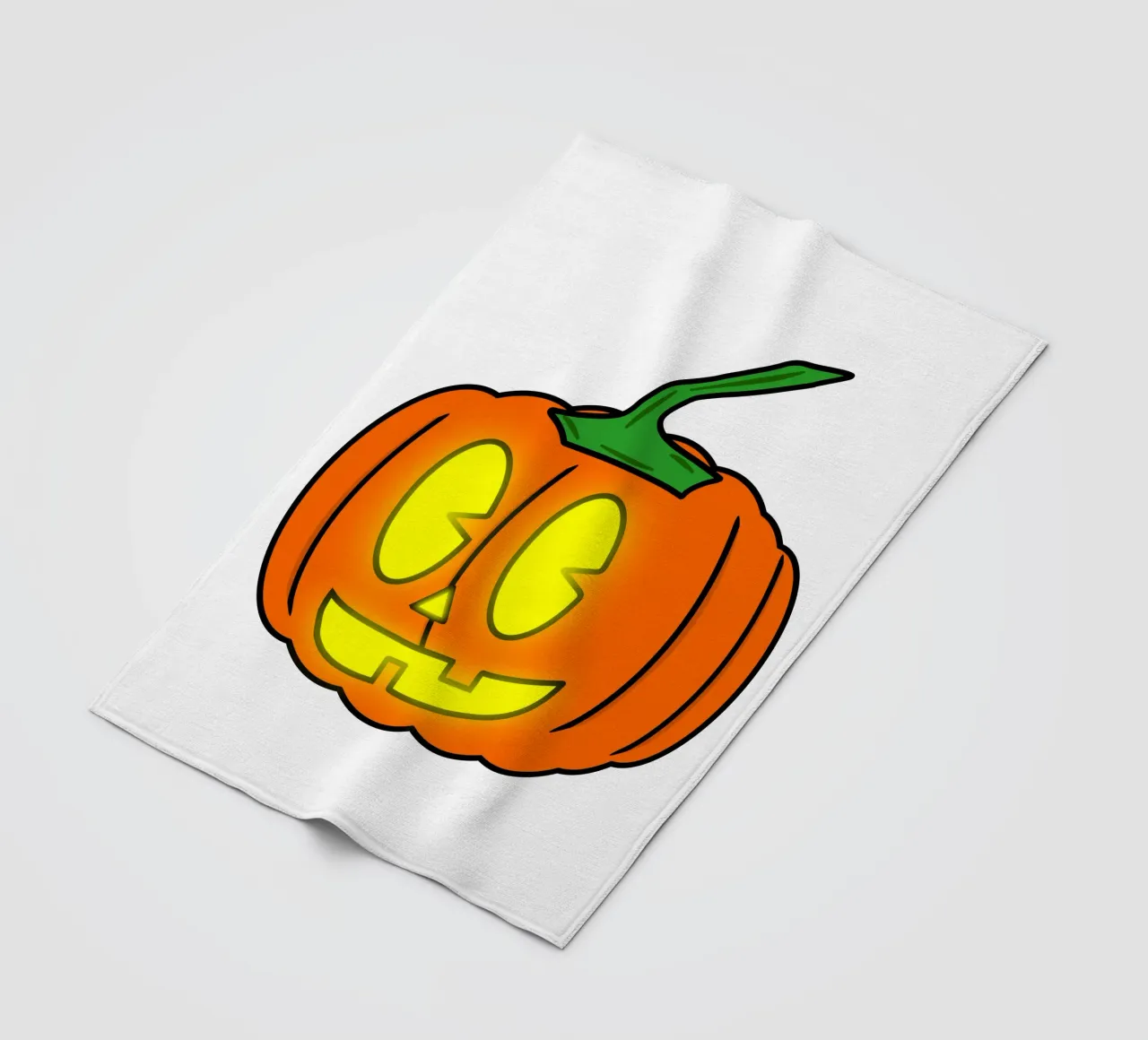 Pumpkin Head Funny Halloween Retro Cartoon fleece blanket by sillyindustries