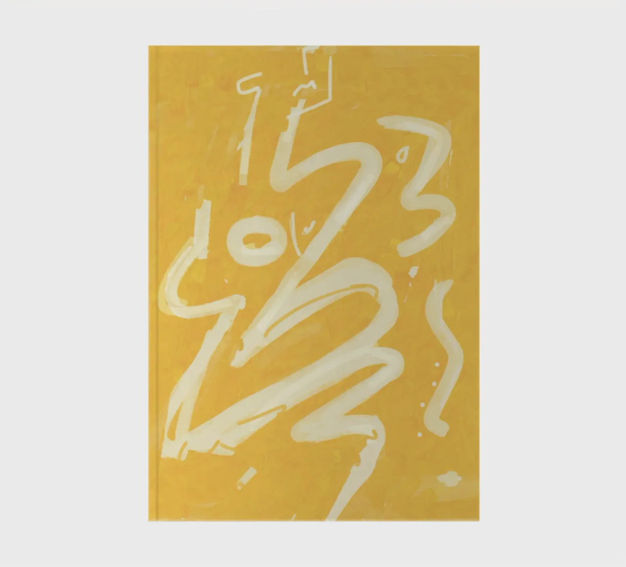 Abstrait jaune peint 02 carnet de notes de Little Dean