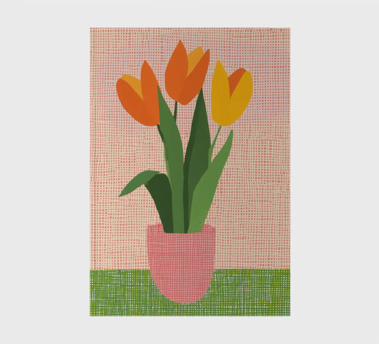 Nostalgic tulip art | Year-round spring greetings notebook by Autofocus