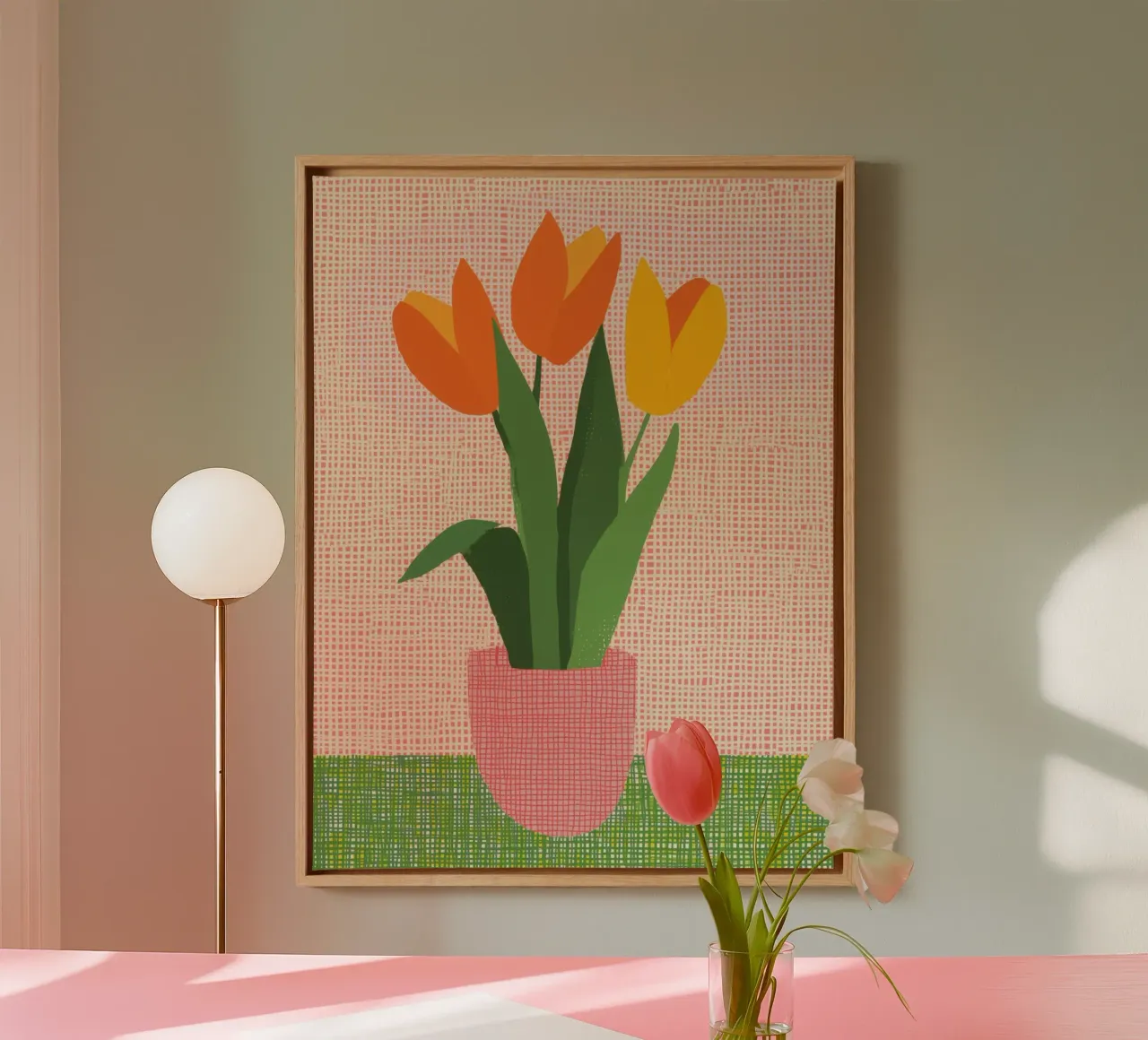 Nostalgic tulip art | Year-round spring greetings canvas by Autofocus
