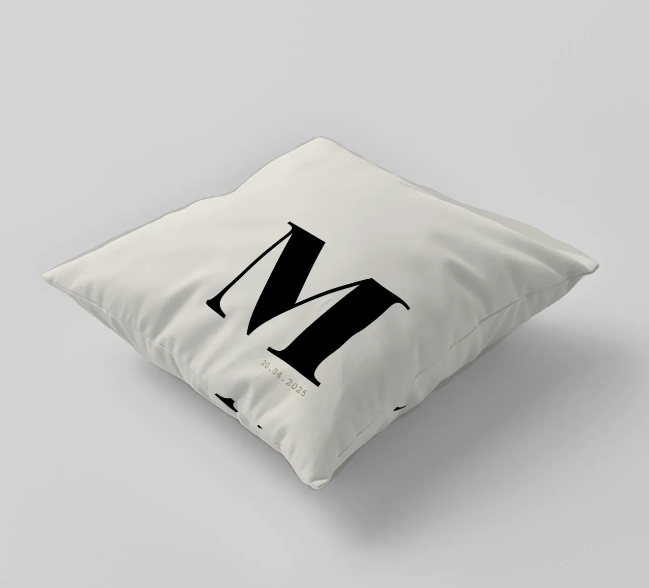 Eigen oversized initiaal en datumafdruk kussen van Imaginative