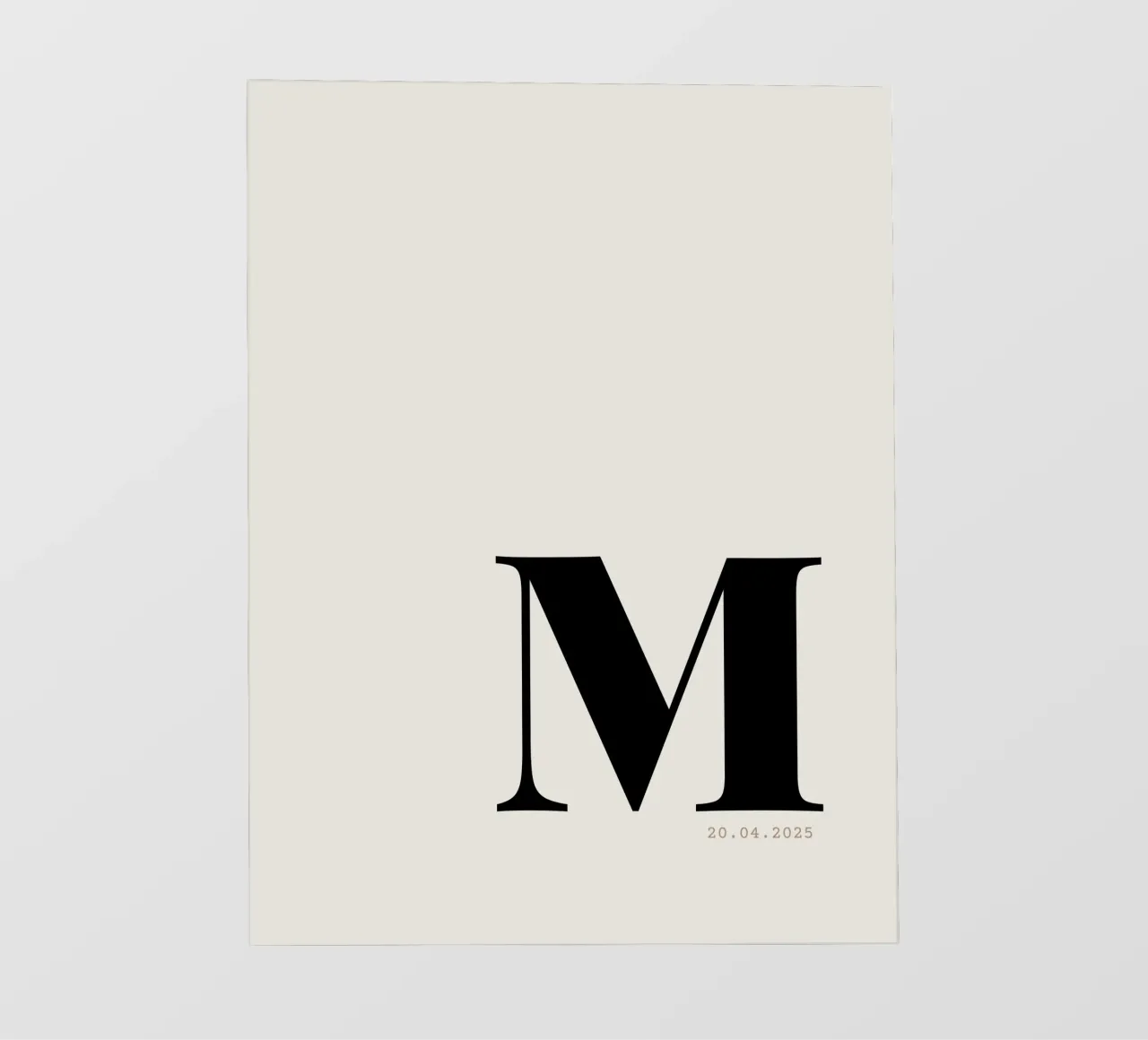 Custom Oversized Initial and Date Print pvc cover by Imaginative