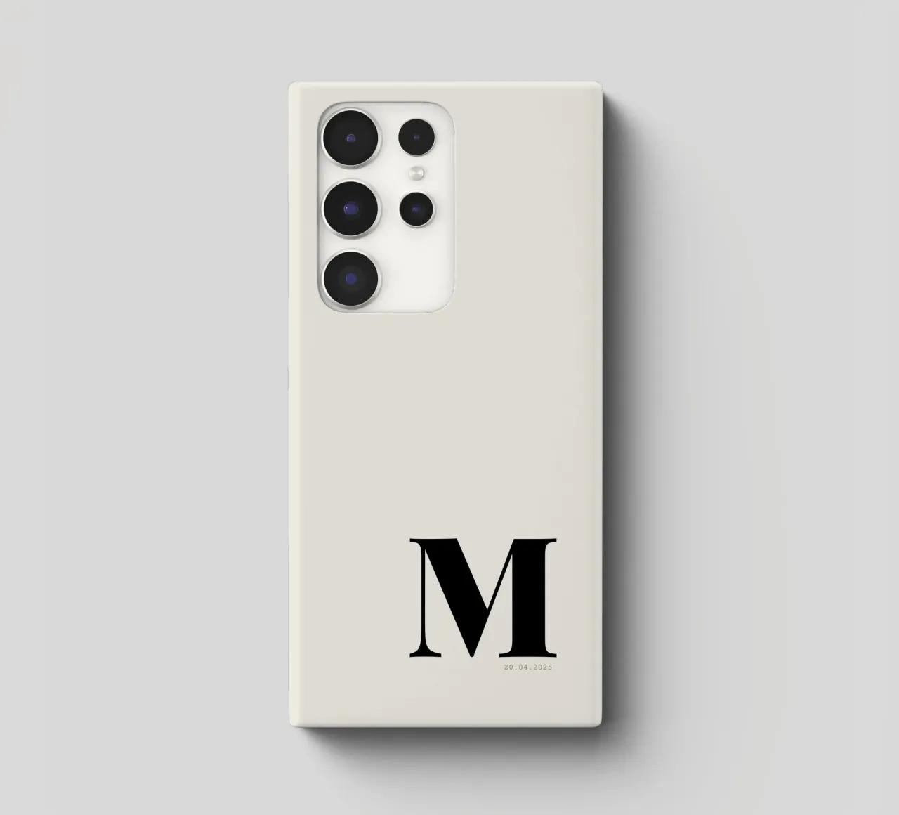 Custom Oversized Initial and Date Print samsung phone case by Imaginative