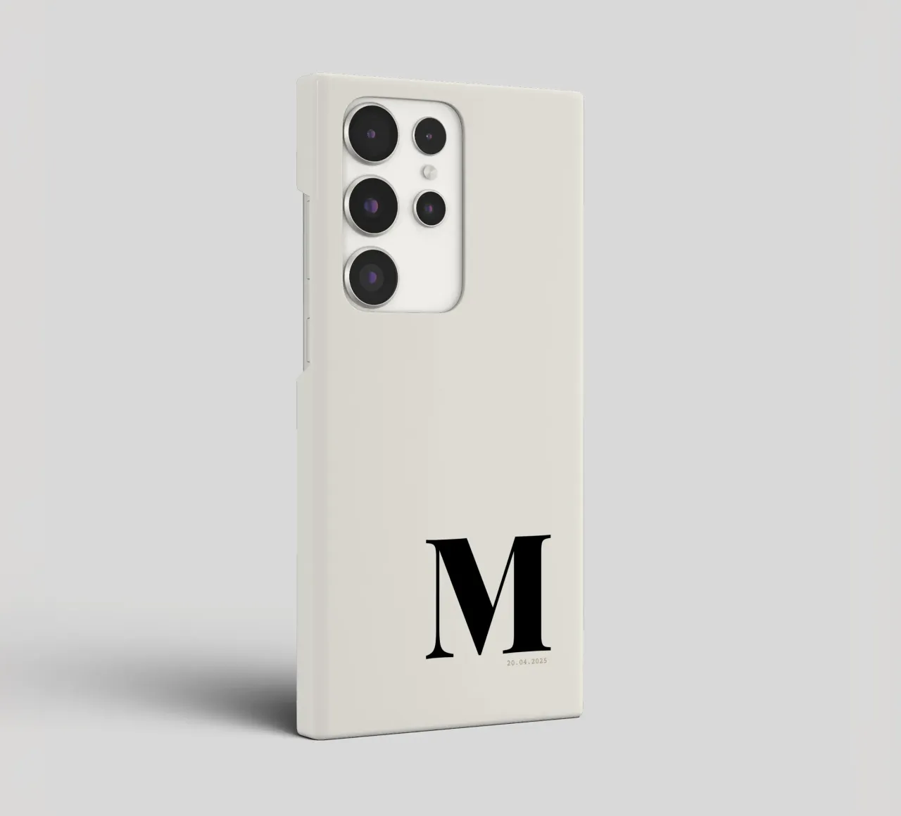 Custom Oversized Initial and Date Print samsung phone case by Imaginative