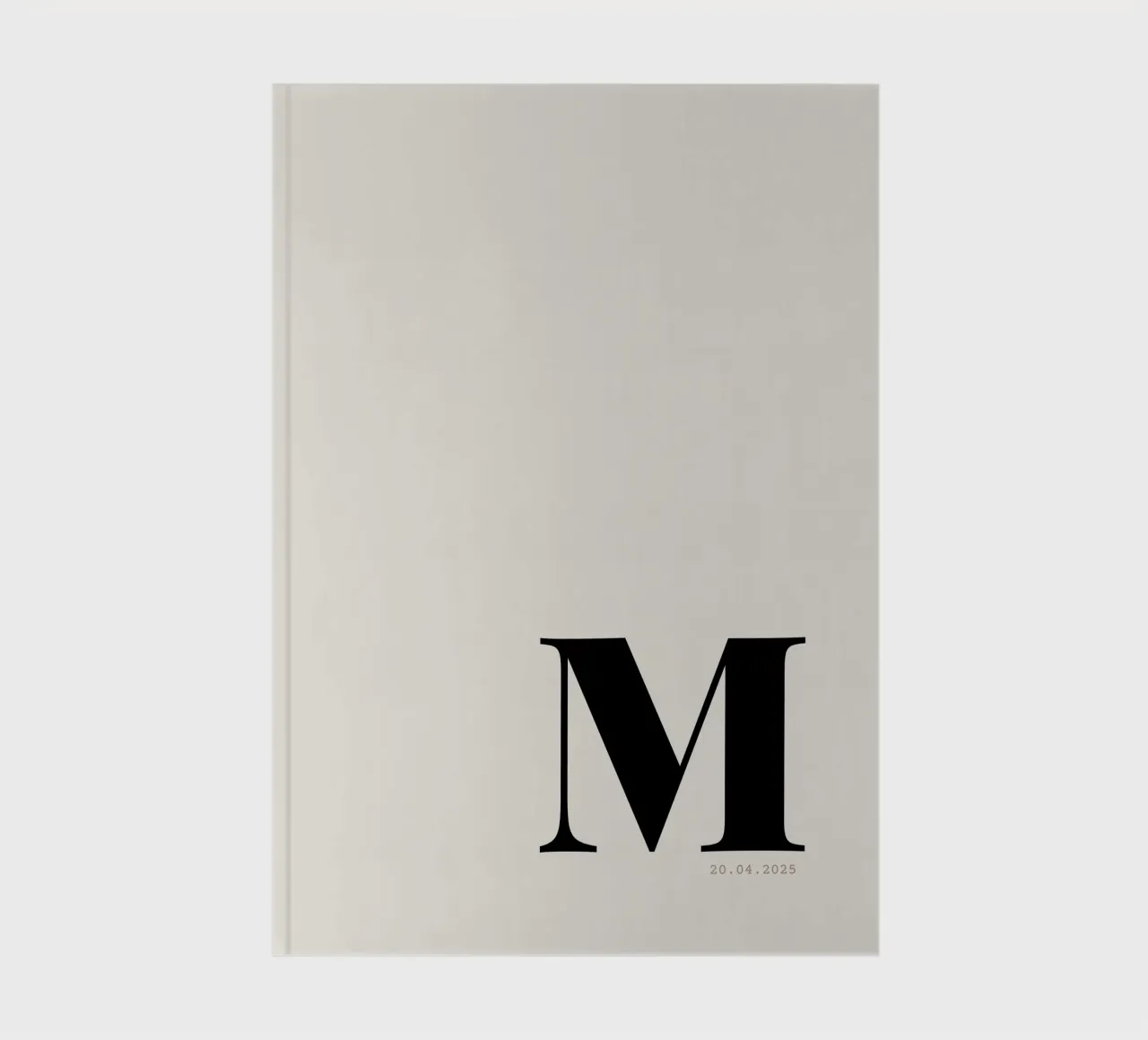 Custom Oversized Initial and Date Print notebook by Imaginative