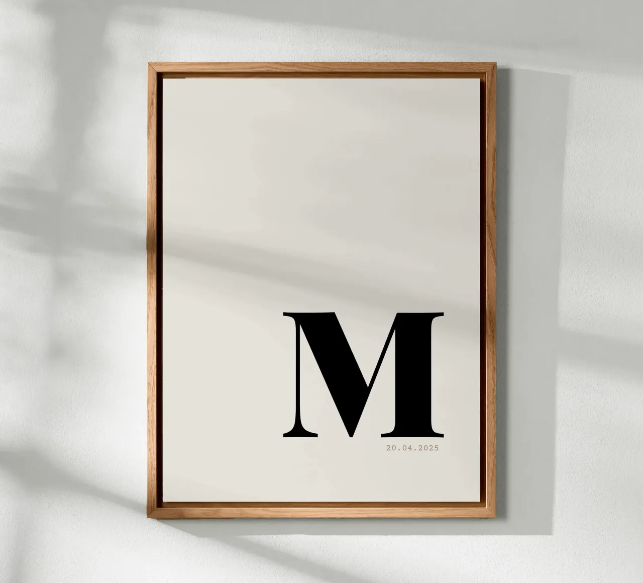 Custom Oversized Initial and Date Print alu-dibond by Imaginative